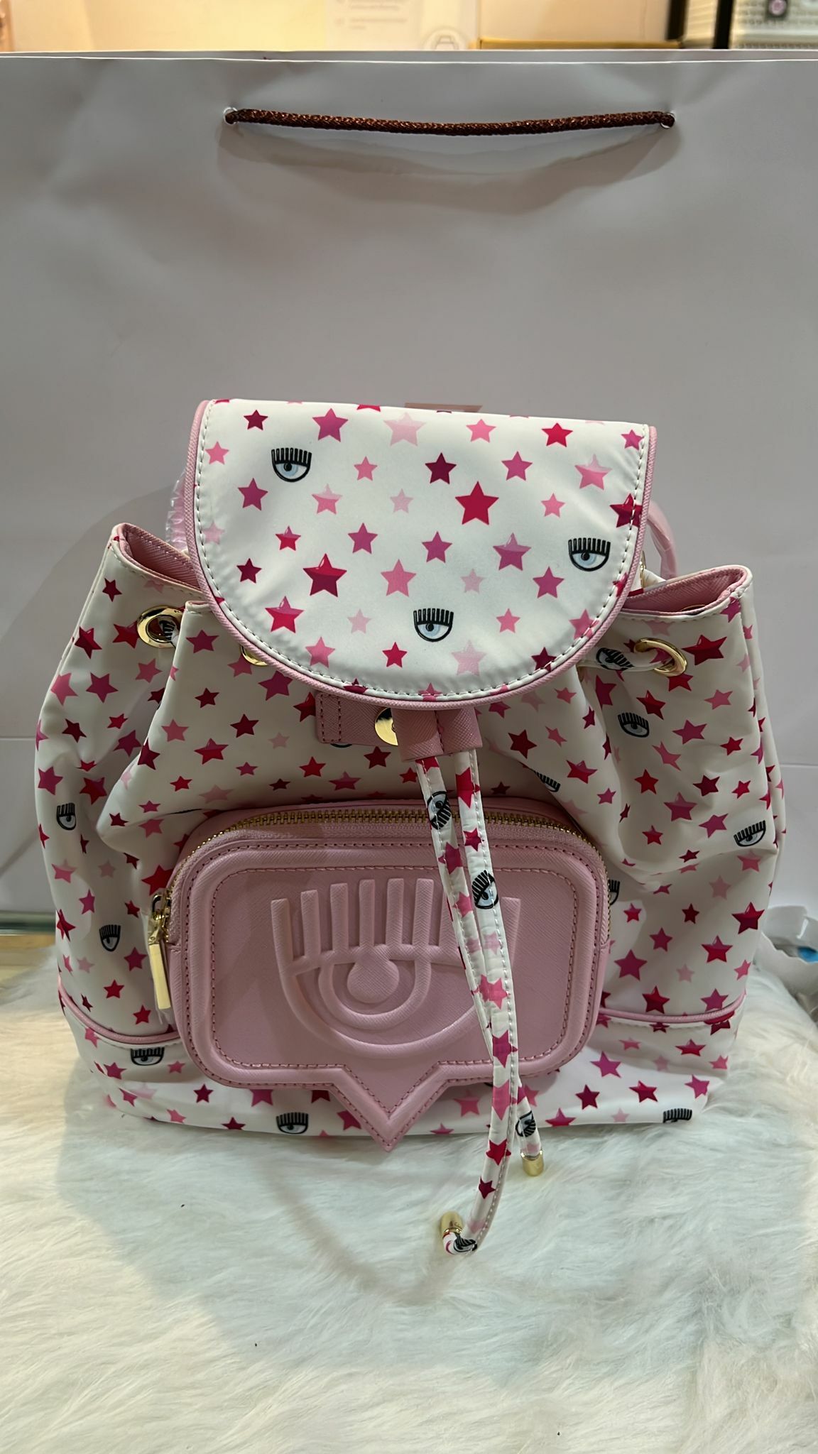 [S] CHIARA FERRAGNI BORSA DONNA BACK PACK 72SB4BWA ZS337OL7, BIANCO, 8052672232199 (SCF22)