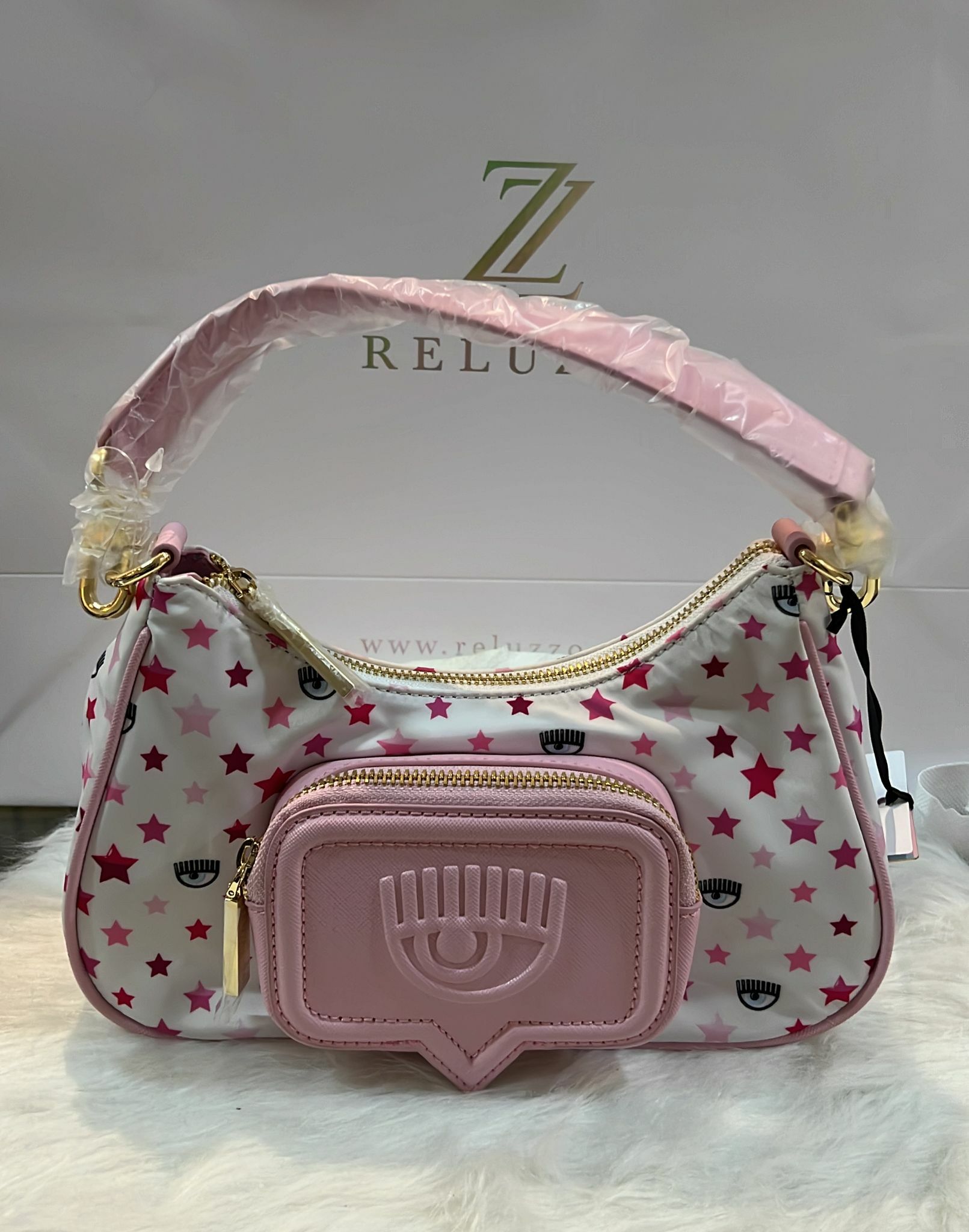 [S] CHIARA FERRAGNI BORSA DONNA SHOULDER BAG 72SB4BW8 ZS337OL7, BIANCO, 8052672232175 (SCF23)