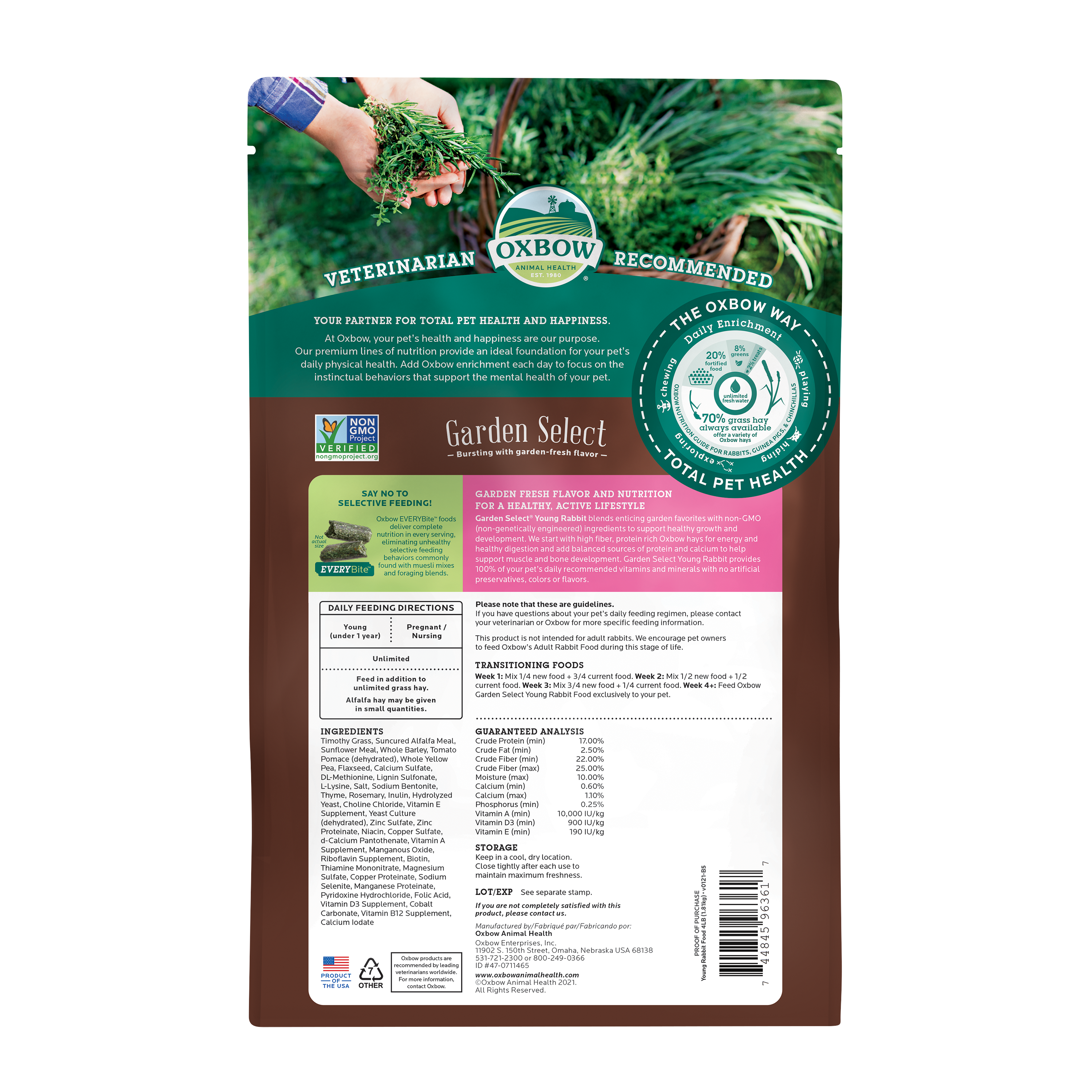 Oxbow Garden Select 幼兔糧 - 4lb