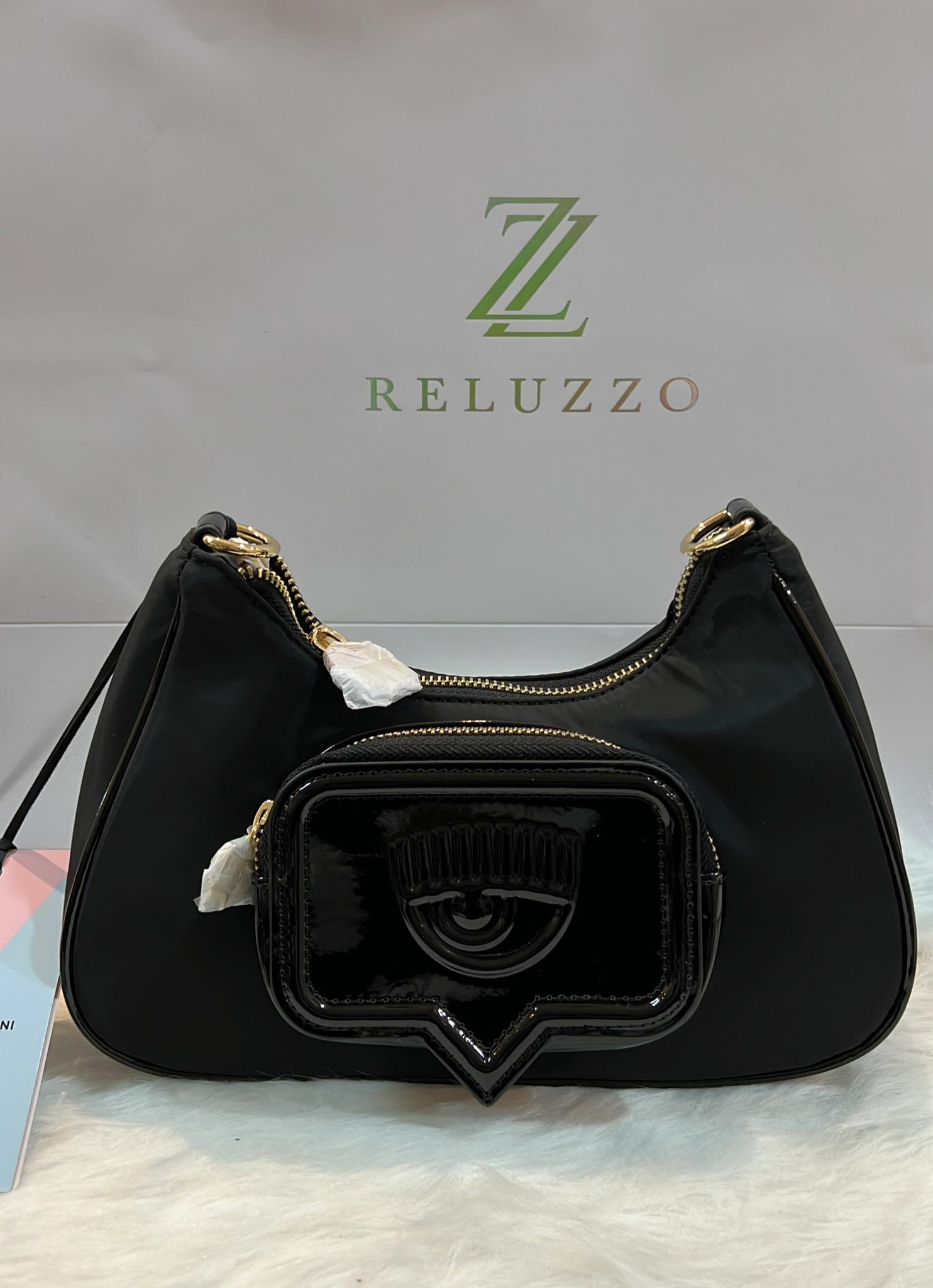 [S] CHIARA FERRAGNI BORSA DONNA SHOULDER BAG 72SB4BF8 ZS137899, BLACK, 8052672231345 (SCF26)