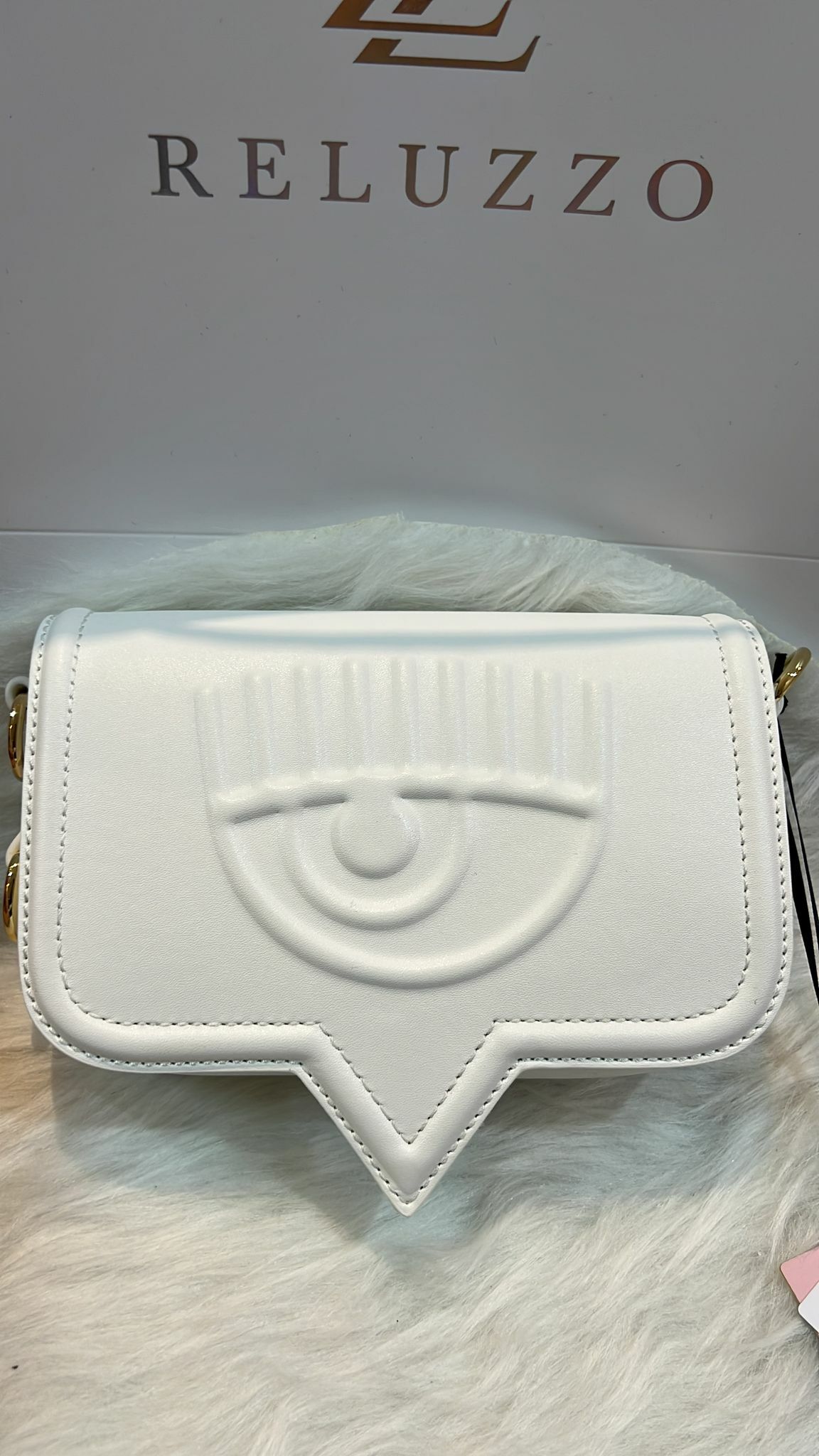 [S] CHIARA FERRAGNI EYELIKE SHOULDER BAG 72SB4BA5 ZS132003, BIANCO, 8052672230935 (SCF27)