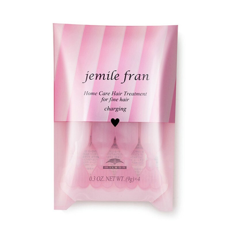 Milbon - Jemile fran深層養細軟受損頭髮專業修護焗油 9gX4 (粉色心形)