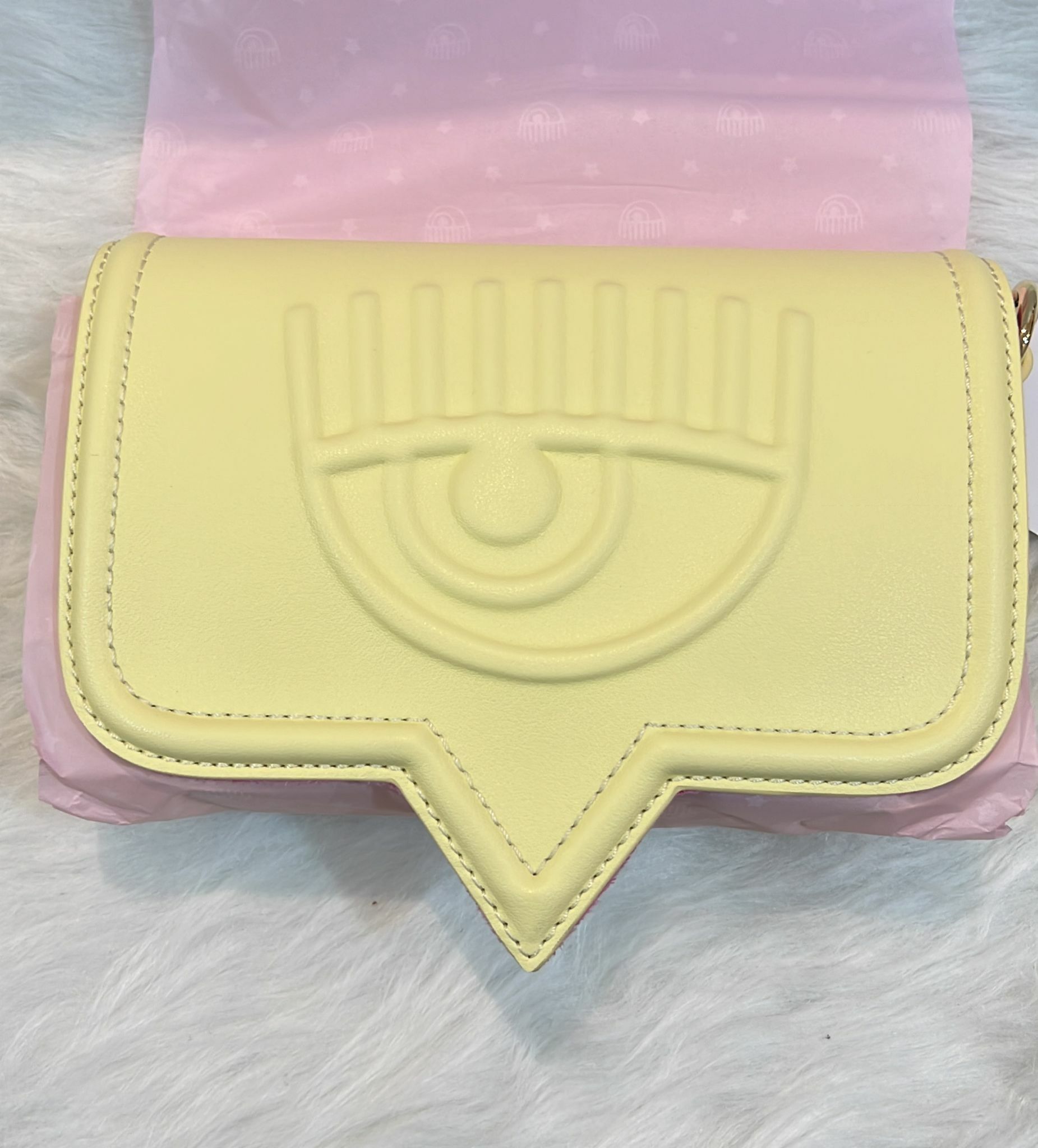 [S] CHIARA FERRAGNI EYELIKE SHOULDER BAG 72SB4BA5 ZS132611, YELLOW, 8052672231000 (SCF31)