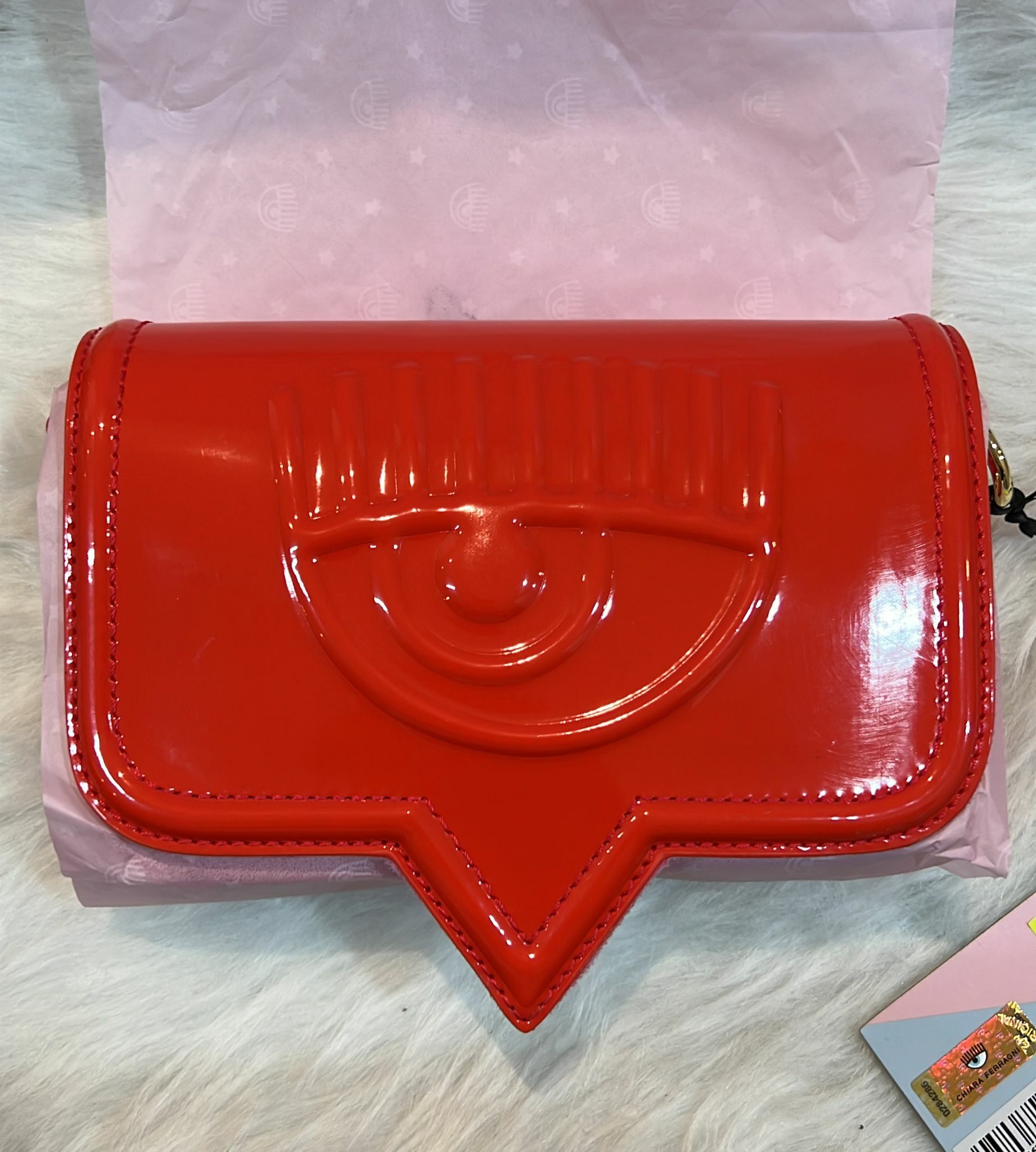 [S] CHIARA FERRAGNI EYELIKE SHOULDER BAG 72SB4BA5 ZS133520,RED, 8052672231048 (SCF34)