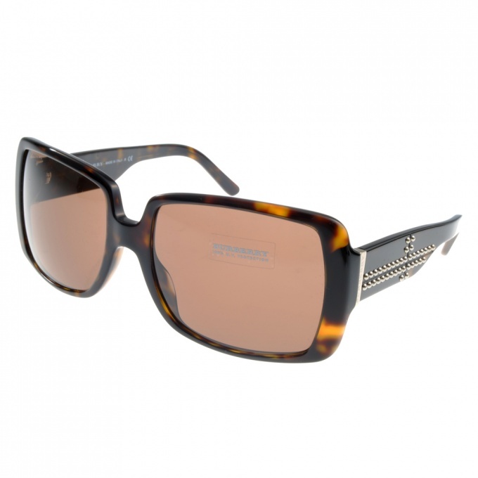 【BURBERRY】BU4095 300273 十字鉚釘 經典方框太陽眼鏡