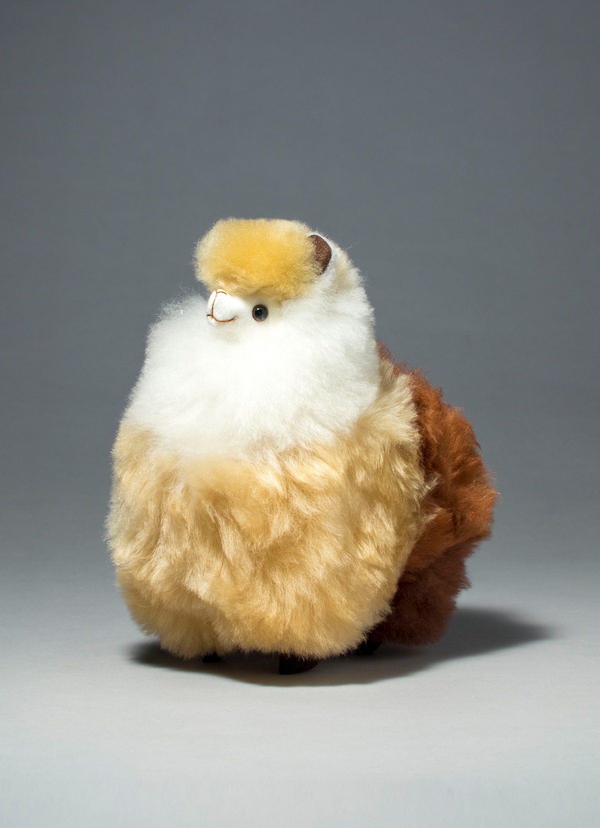 【秘魯國家館】ST.MALO 秘魯工匠手工原生羊駝毛幾何拼接藝術羊駝20CM-2244UH-歐普布蕾