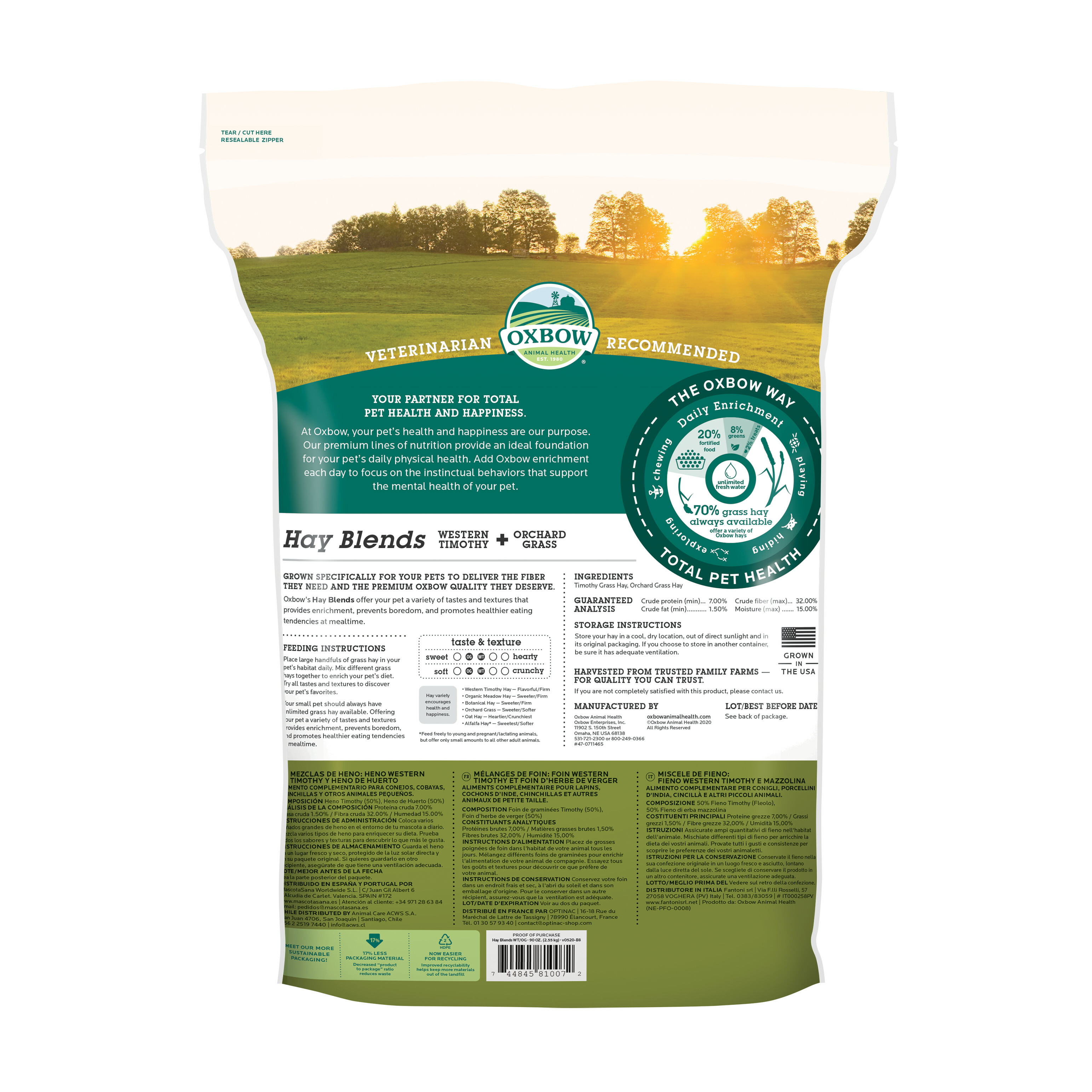 Oxbow Hay Blends 混合牧草 - 90oz