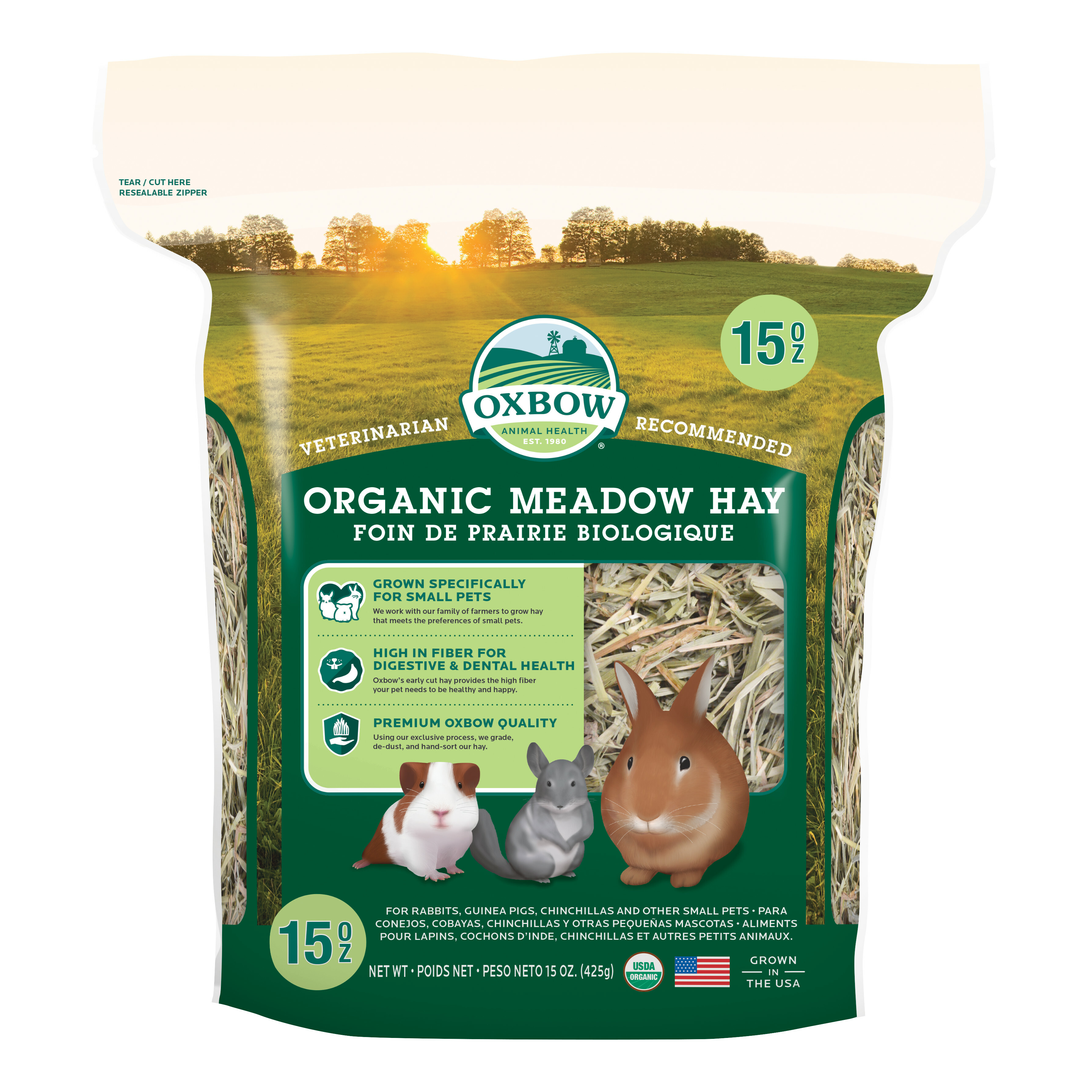 Oxbow Organic Meadow Hay 有機牧草 - 15oz