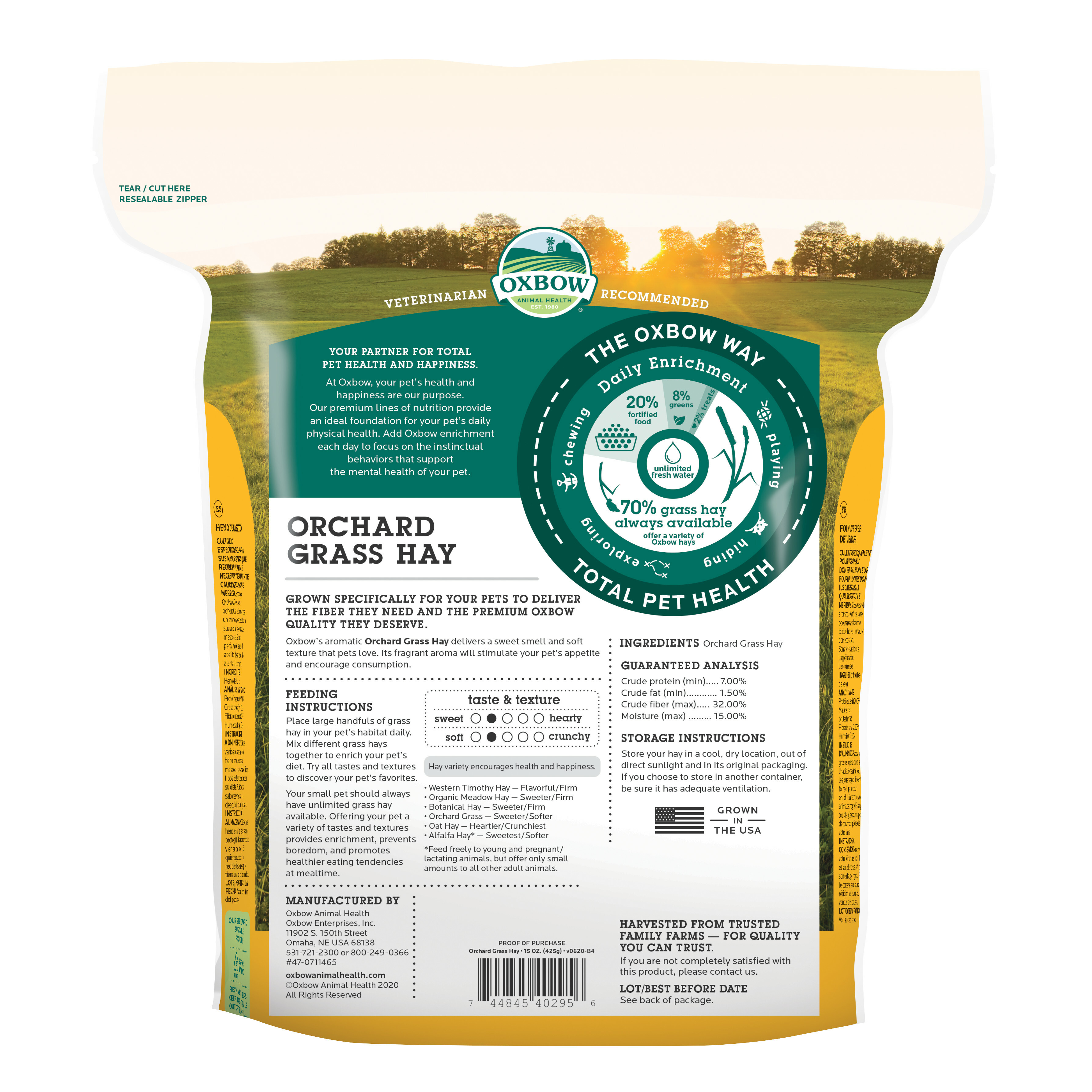 Oxbow Orchard Grass 果樹草 - 15oz