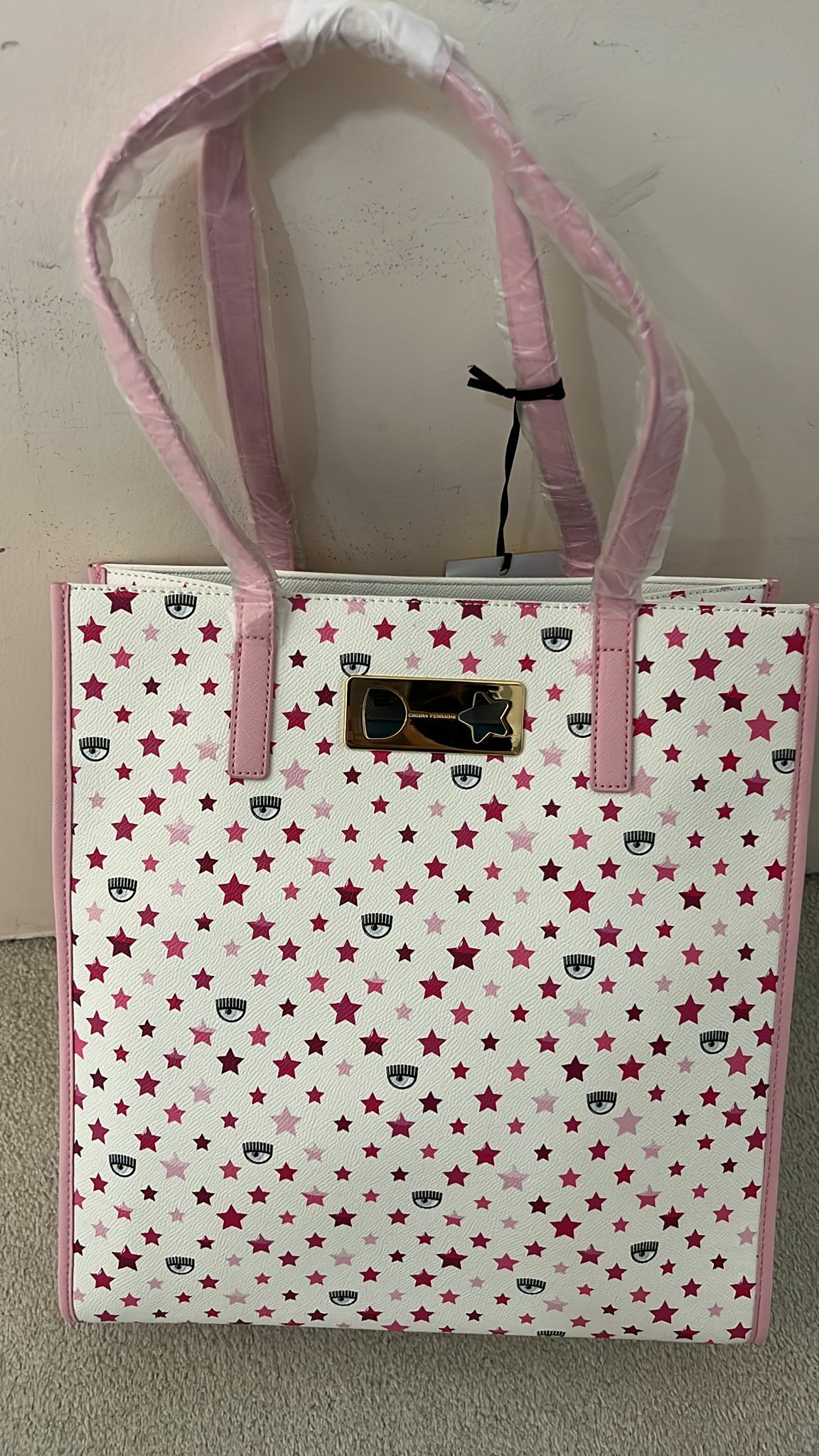[S] CHIARA FERRAGNI BORSA DONNA SHOPPER BAG 72SB4BW4 ZS328OL7, BIANCO, 8052672232120 (SCF37)