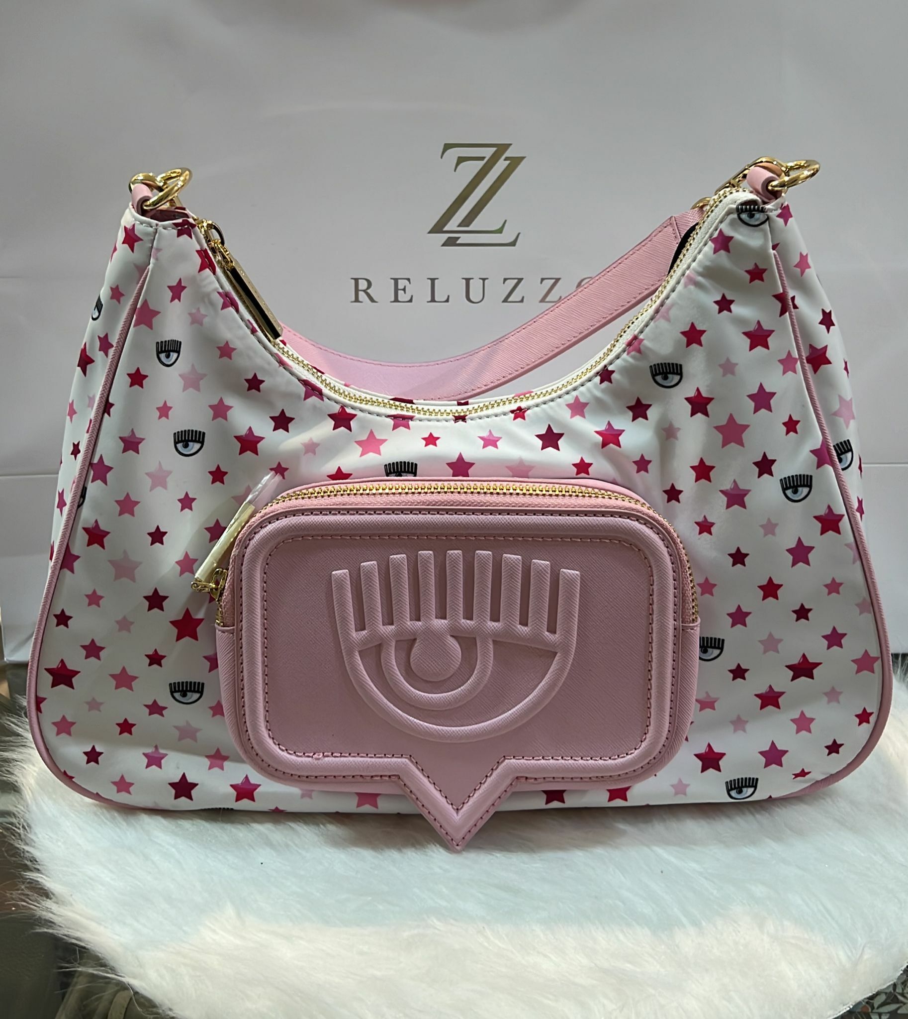 [S] CHIARA FERRAGNI BORSA DONNA SHOULDER BAG 72SB4BW9 ZS337OL7, BIANCO, 8052672277107 (SCF38)