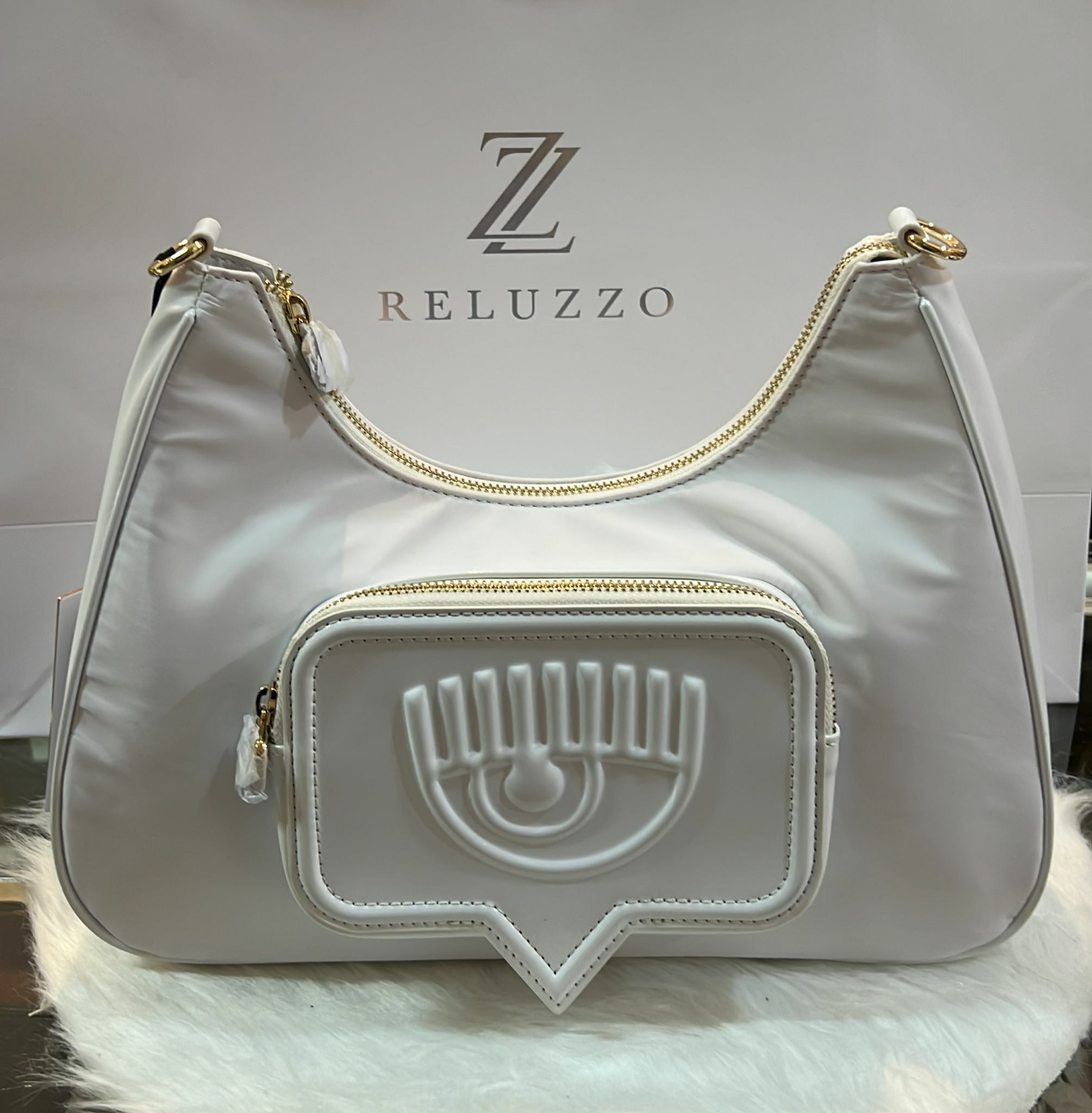 [S] CHIARA FERRAGNI BORSA DONNA SHOULDER BAG 72SB4BF8 ZS137003,BIANCO, 8052672249364 (SCF39)
