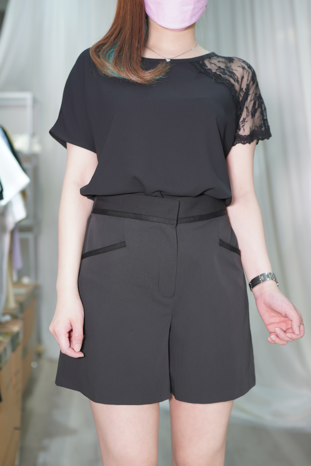 單肩Lace款上衣(12613)&Lace腳裙(33378)