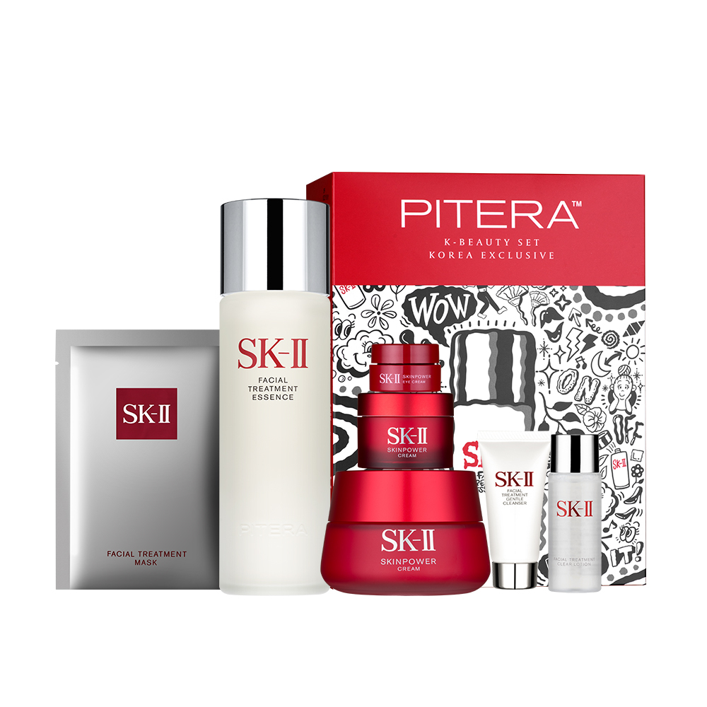 SK-II 韓流美肌套組-青春露230ml+肌活能量活膚霜80g+體驗套組(國際航空版)