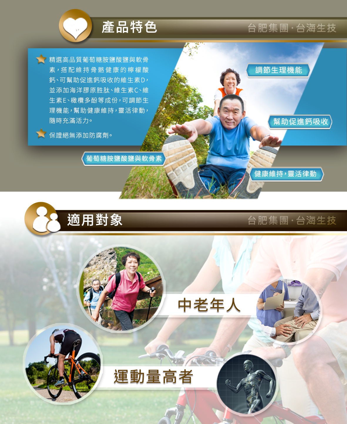 產品特色 適用對象