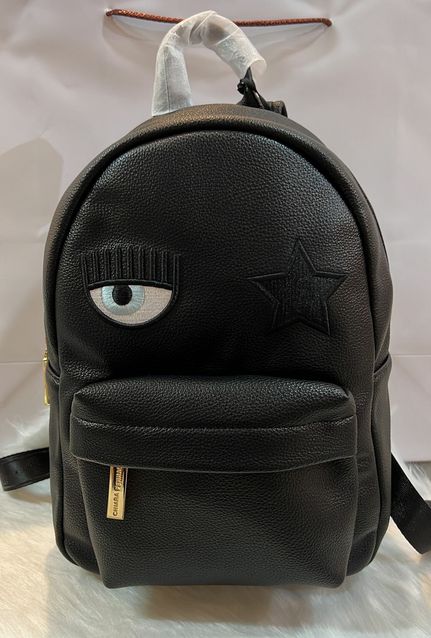 [S] CHIARA FERRAGNI EYE STAR LOGO BACKPACK 72SB4BO4 ZS139899, BLACK, 8052672249418 (SCF42)