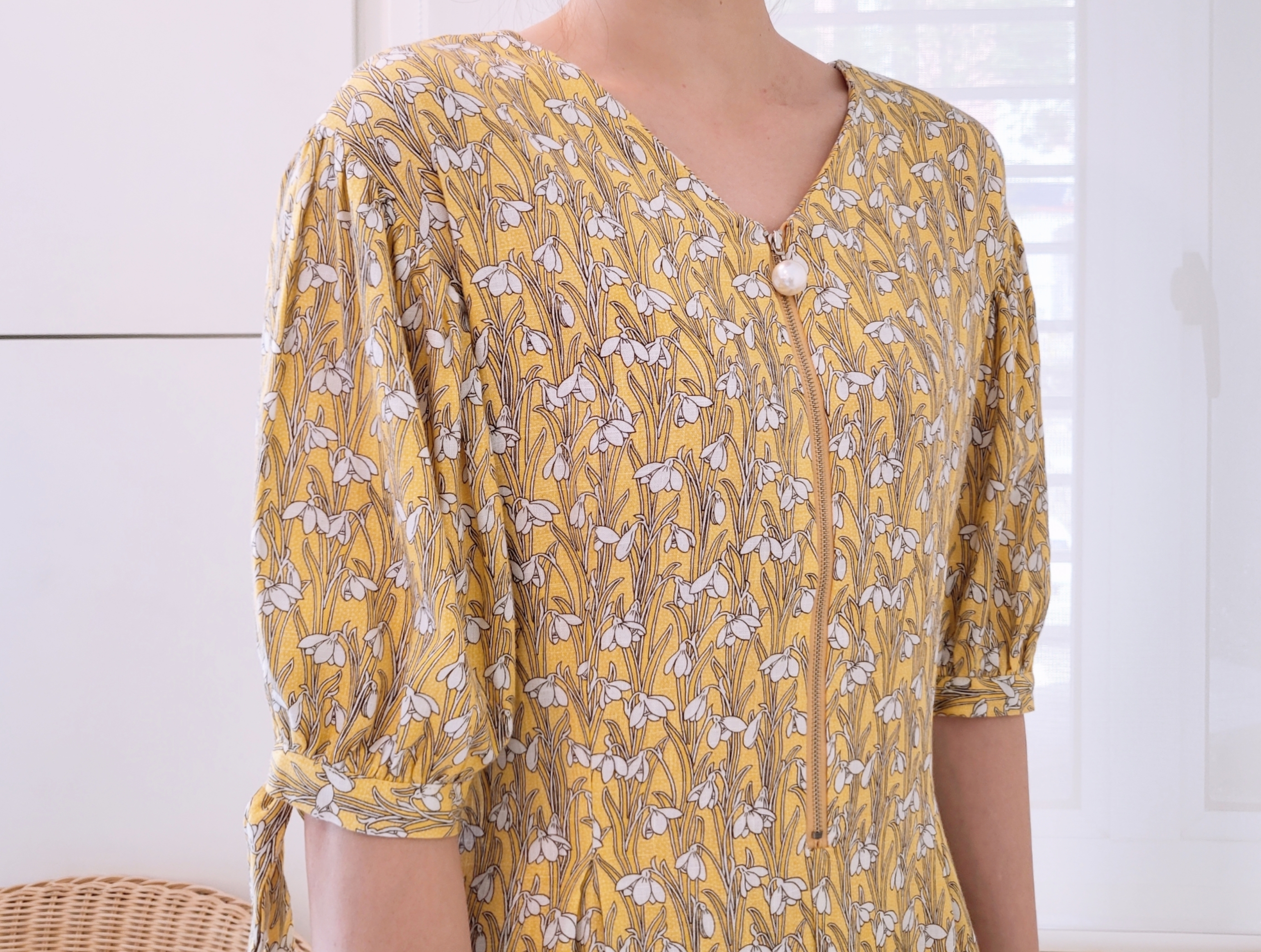 KOREA FLORAL PRINT MIDI DRESS