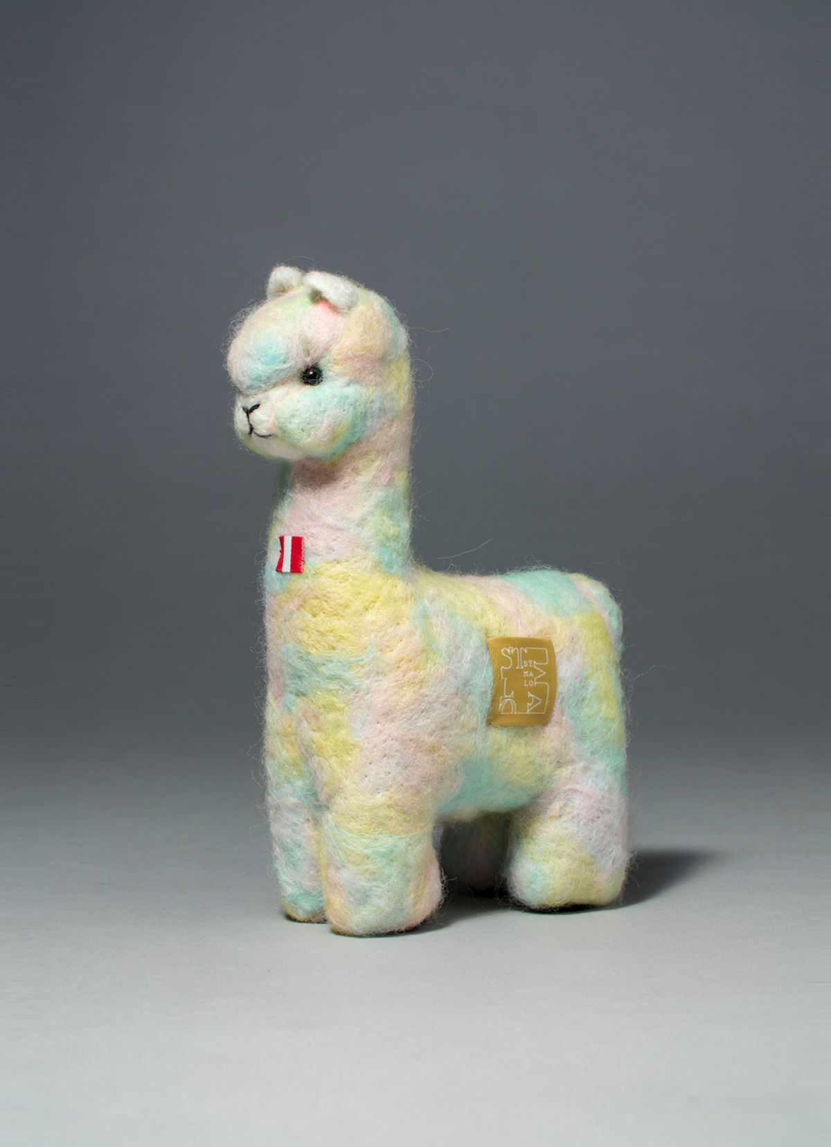 【秘魯國家館】ST.MALO 秘魯工匠手工針織彩虹泡泡糖羊駝娃娃-20cm-2249UH-彩虹泡泡糖