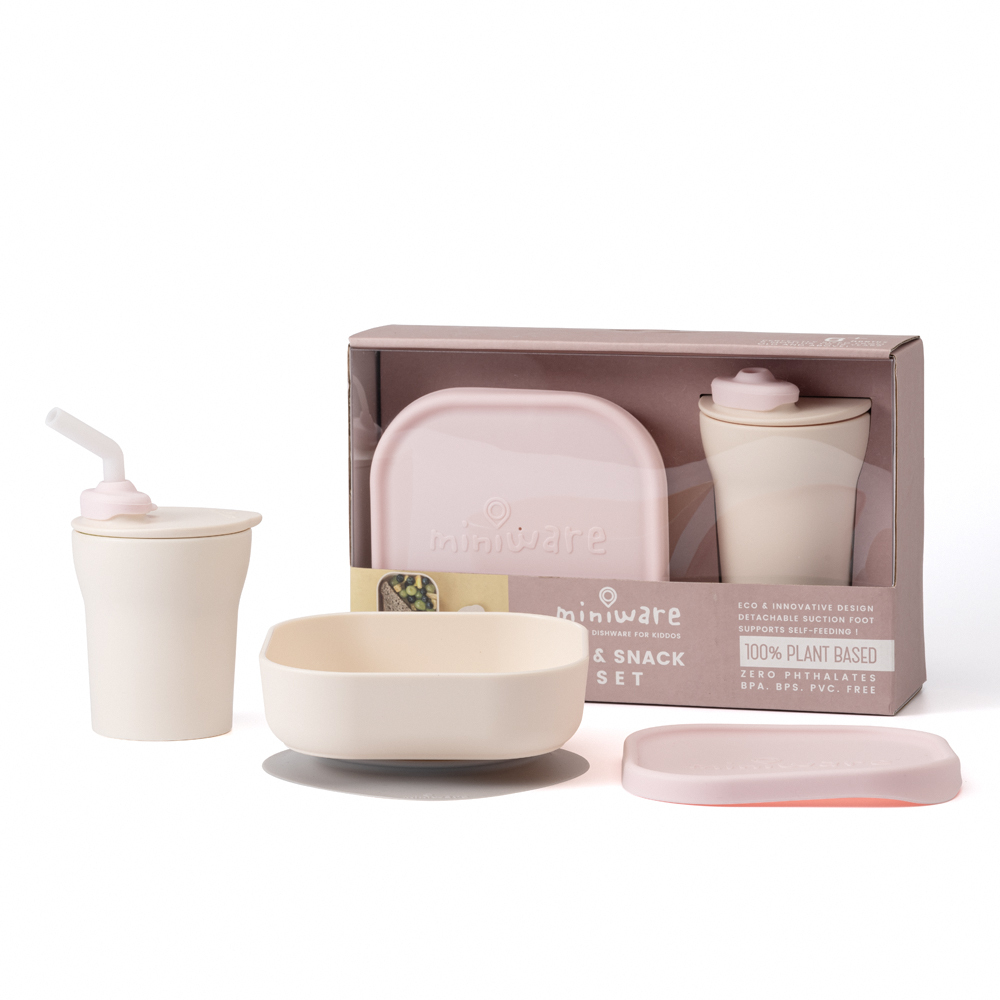 Miniware Sip & Snack Set - Cotton Candy