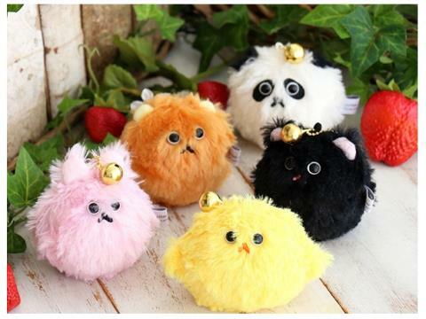 【日本Mother Garden】絨毛鑰匙圈-KH(黑貓/兔/熊/熊貓/小雞)