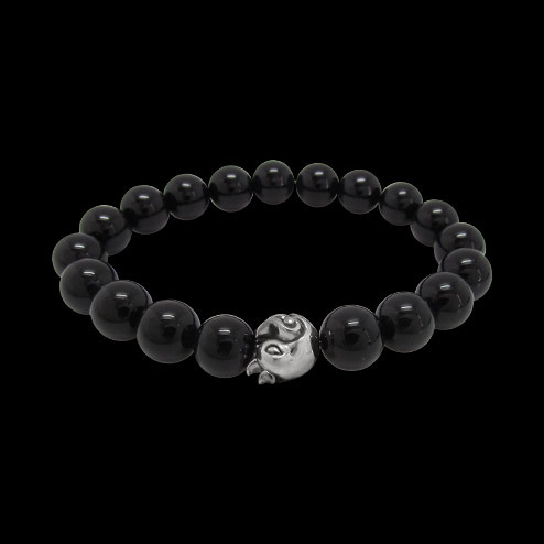 MF 10mm Stone Bracelet W/ Chick Nest Bead