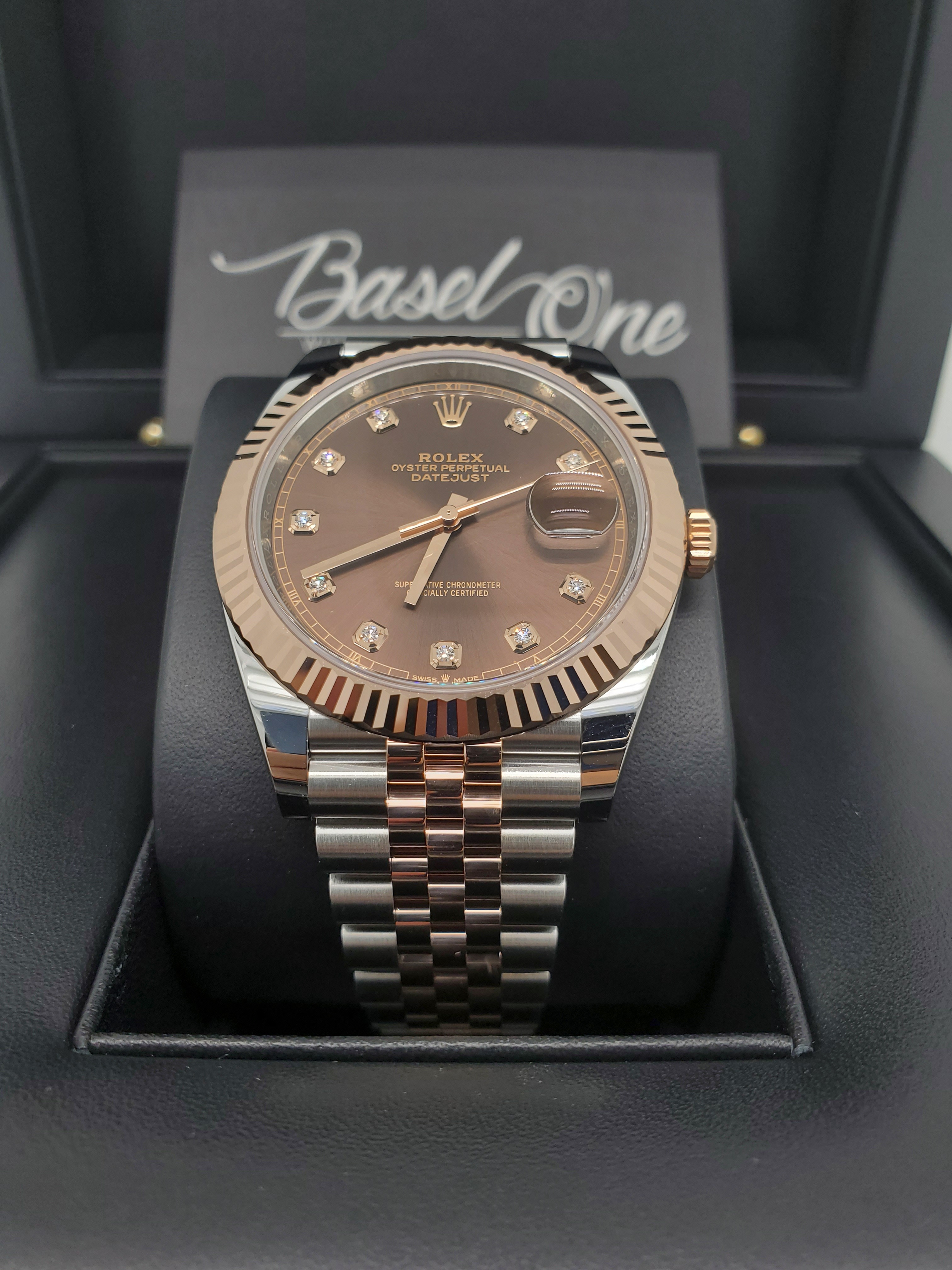 BRAND NEW ROLEX 126331G 126331 CHOCOLATE BROWN DIAL DATEJUST 41 JUBILEE STRAP ROSE GOLD STEEL