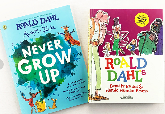 Roald Dahl's 2 books Bundle Beastly Brutes & Heroic Human Beans & Never Grow Up