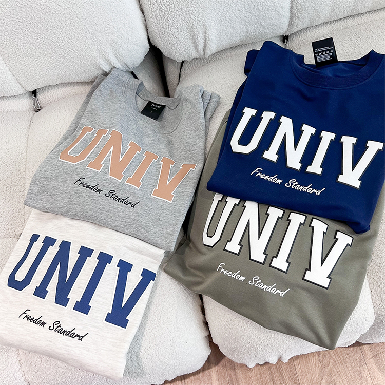 短T UNIV 立體設計 韓系