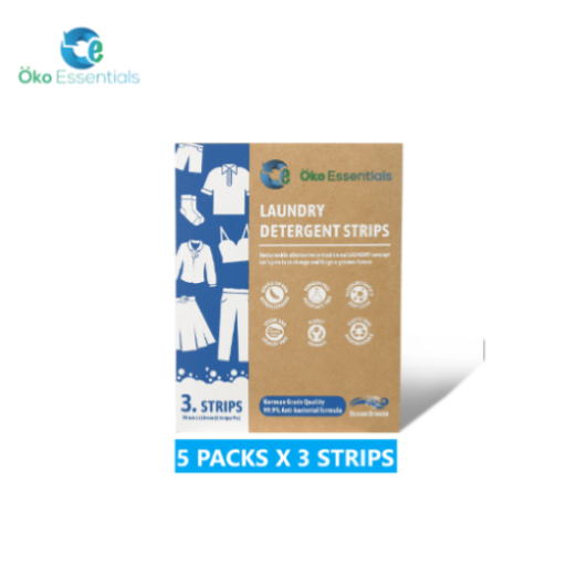 Travel Pack - Ocean Breeze Detergent Strips (5 Packs x 3 strips/ Pack)