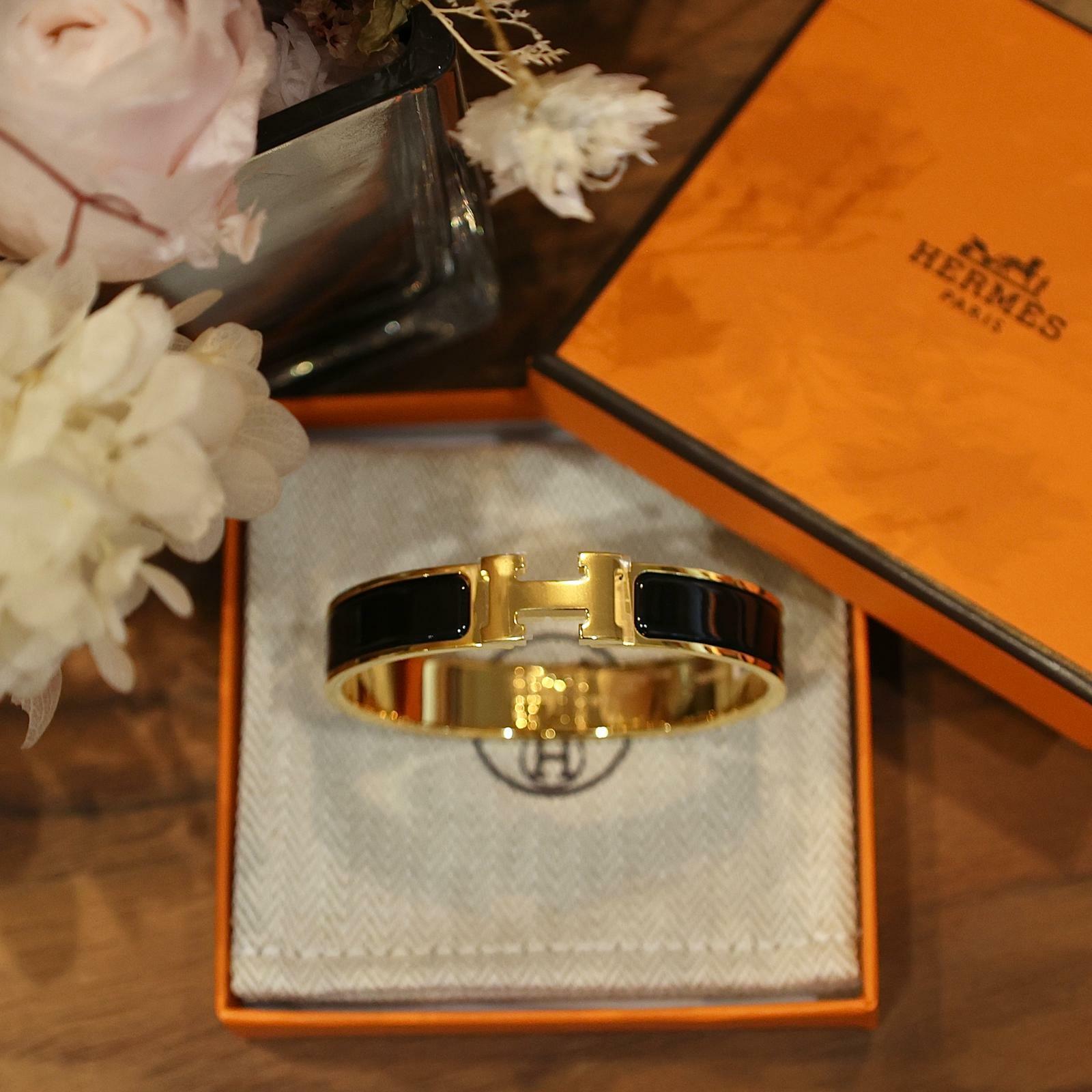 Clic H bracelet pm 89 noir CC