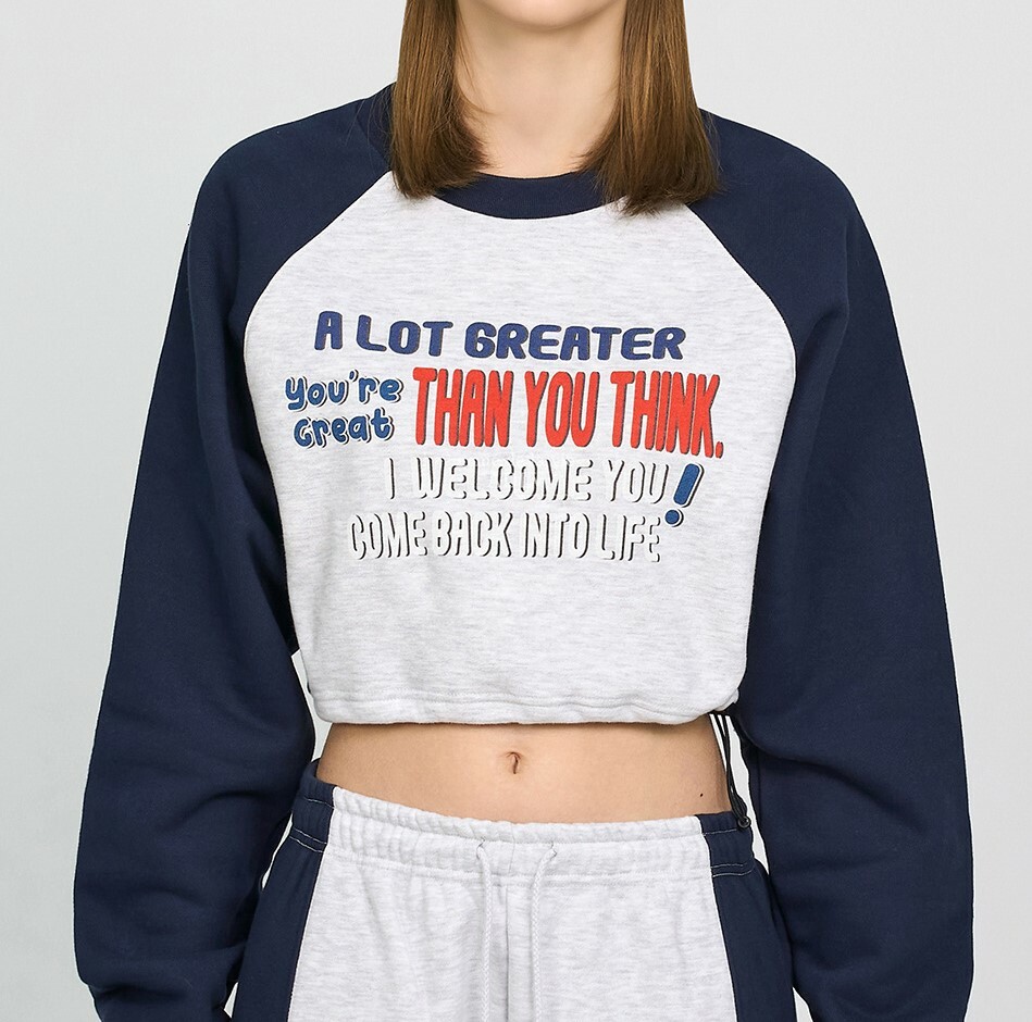 ACME DE LA VIE COLORS SCHEME 短版 長袖 衛衣 海軍藍 ADLV-22SS-SWLCSS-NVY