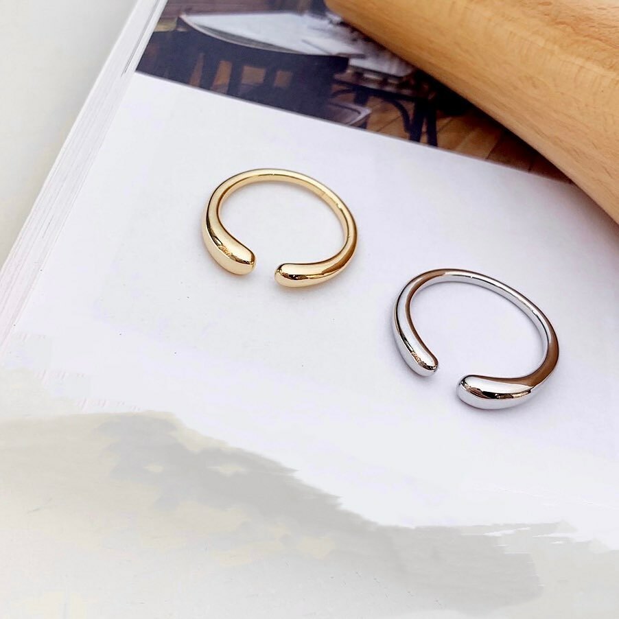 韓國珍珠開口造型戒指。兩款