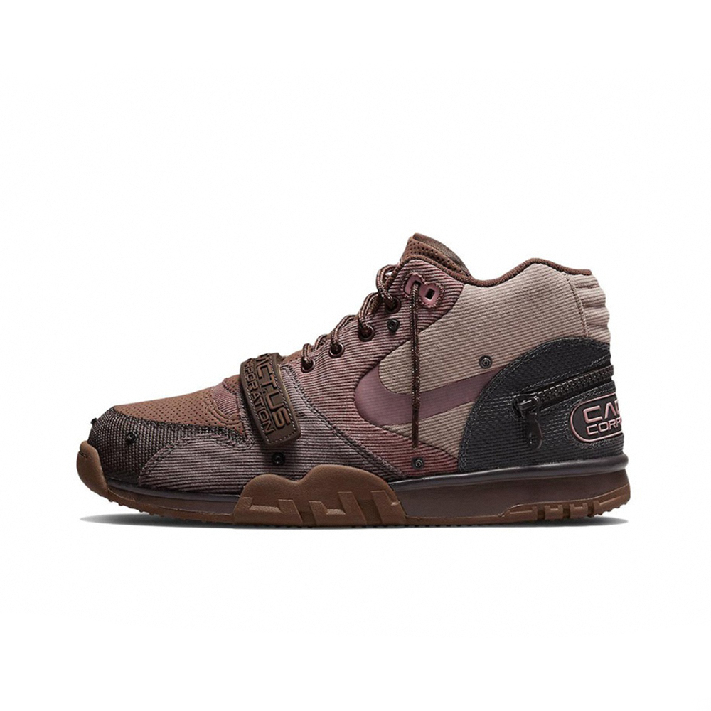 Nike Air Trainer 1 x Travis Scott CACT.US CORP Wheat 咖啡棕 倒勾 DR7515-200