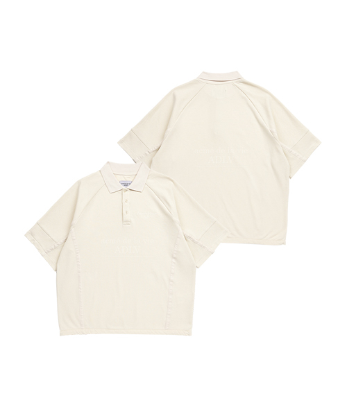 ACME DE LA VIE 五分袖 寬版 POLO衫 短袖 奶油白 ADLV-22SS-PKPQHF-CRM