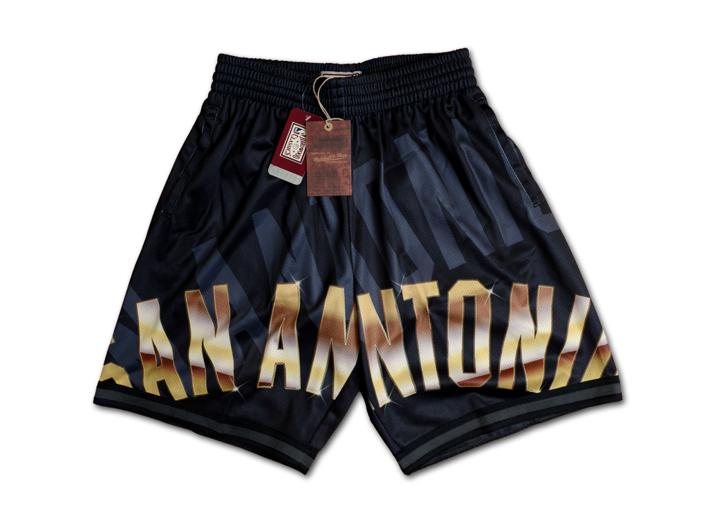 Mitchell & Ness 聖安東尼奧馬刺隊 Big Face 4.0 球褲