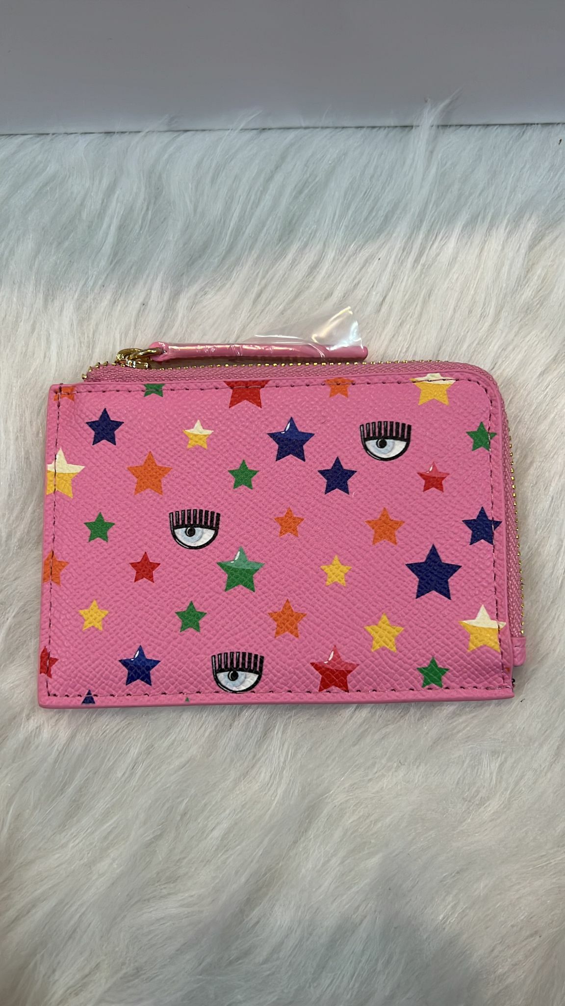 [S] CHIARA FERRAGNI STAR PRINT LOGO WALLET 72SB5PW2 ZS328OVA5, BLUE/PINK, 8052672277190 (SCF49)
