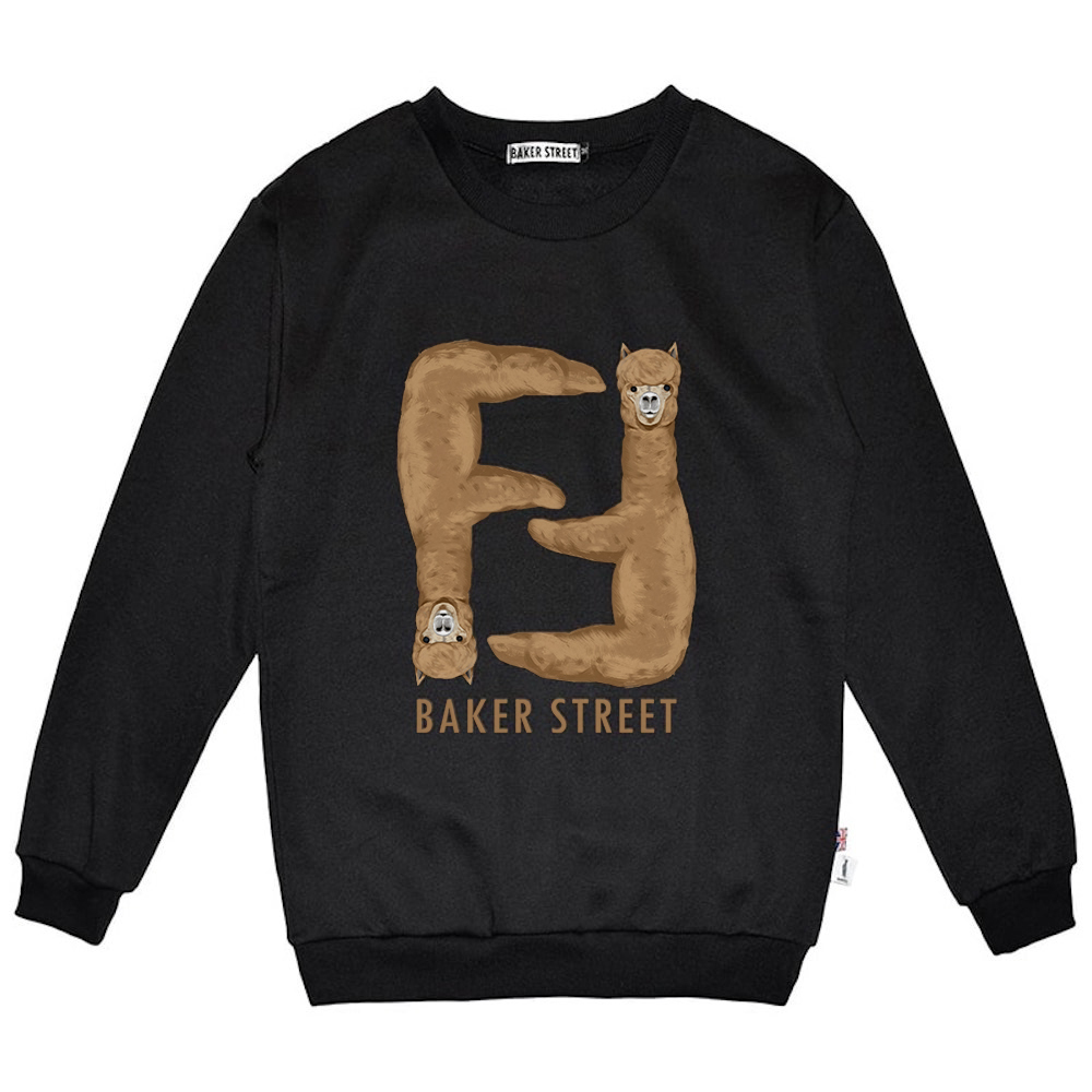 Upside Down Alpaca 摩卡顛倒駝 高磅數長袖圓T