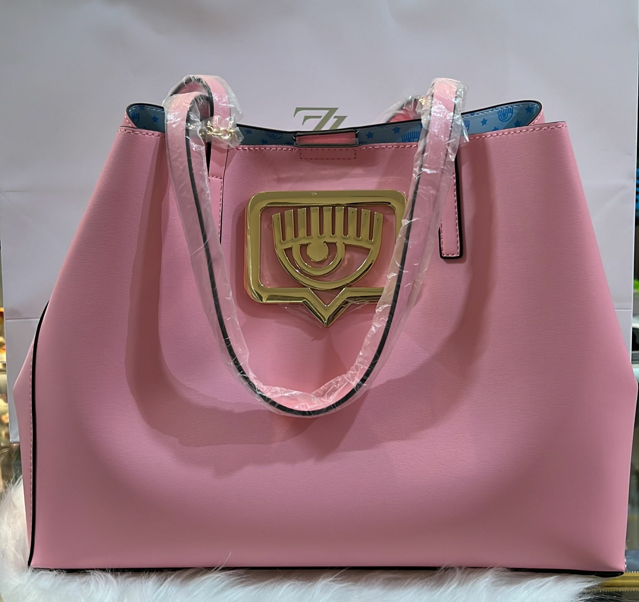 [S] CHIARA FERRAGNI EYELIKE METAL FRAM SHOULDER BAG 72SB4BB3 ZS132439, PINK, 8052672248794 (SCF50)