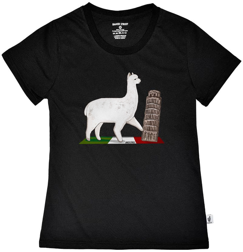 Alpaca in Italy 比薩斜駝 女版短T