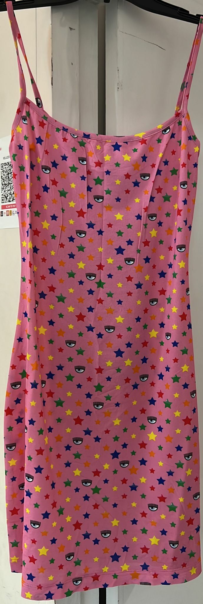 [S] CHIARA FERRAGNI RAINBOW STAR STRAP DRESS 72CBO911-914, PINK, JS094-414 [FINAL SALE] (SCF63)