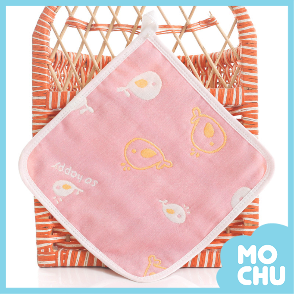 小鯨魚六層紗布方巾(兩色)