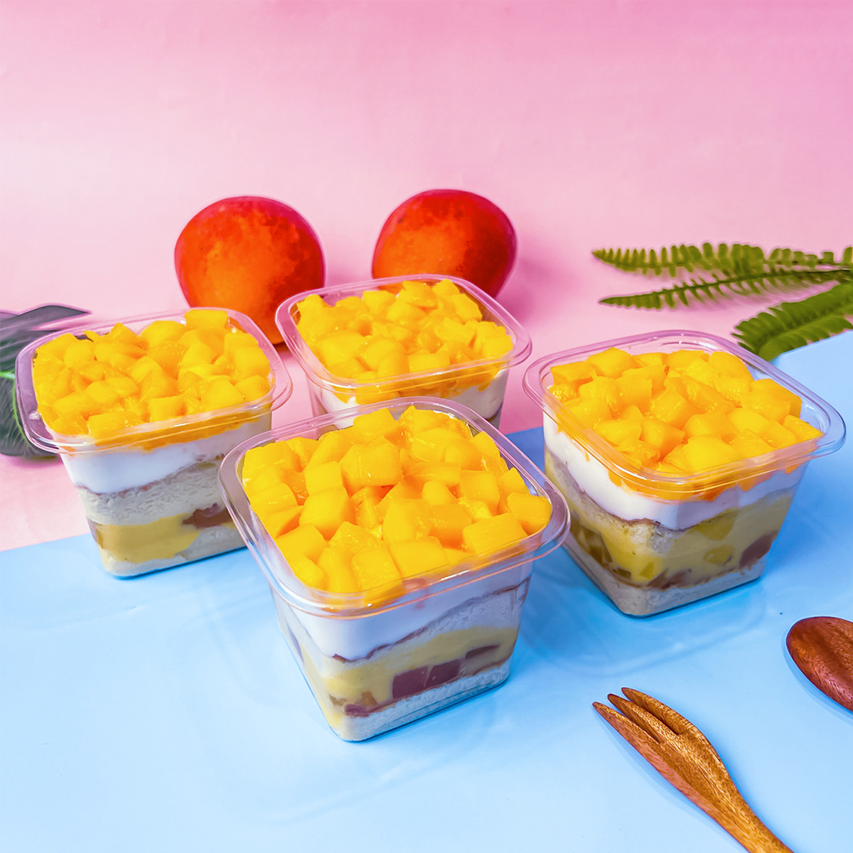 預購【米樂客】夏日芒果爽｜米製品無麩質|新鮮芒果x檸檬乳酪x百香果凍 ｜四杯一組