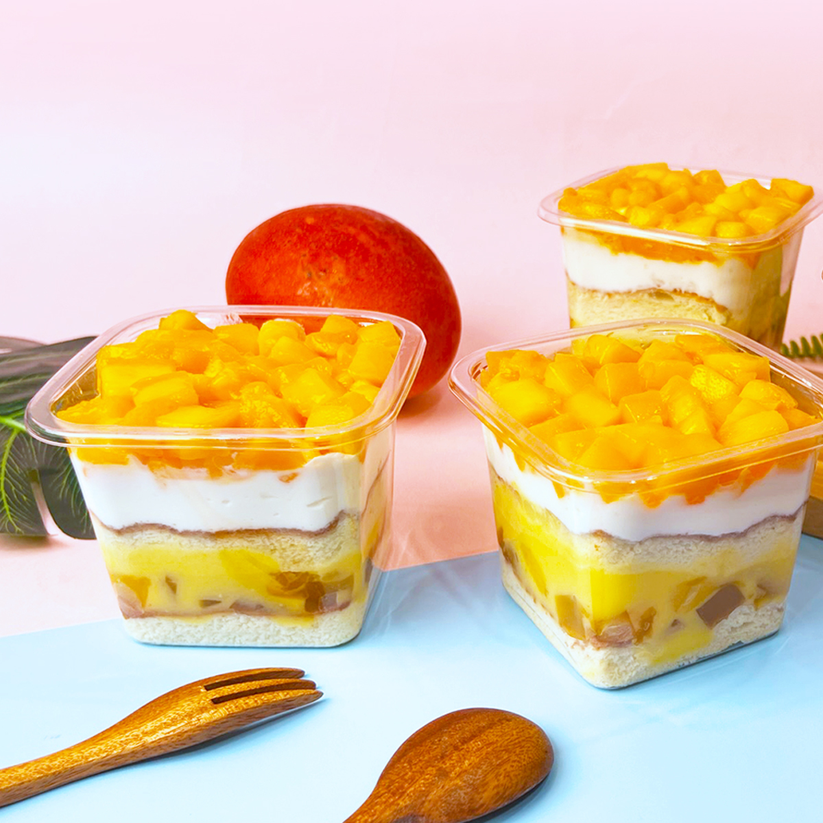 預購【米樂客】夏日芒果爽｜米製品無麩質|新鮮芒果x檸檬乳酪x百香果凍 ｜四杯一組