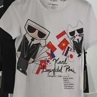 [S] KARL LAGERFELD ASIA CONTINENT TEE,WHITE, L2WHA058-WHT (SKL158)