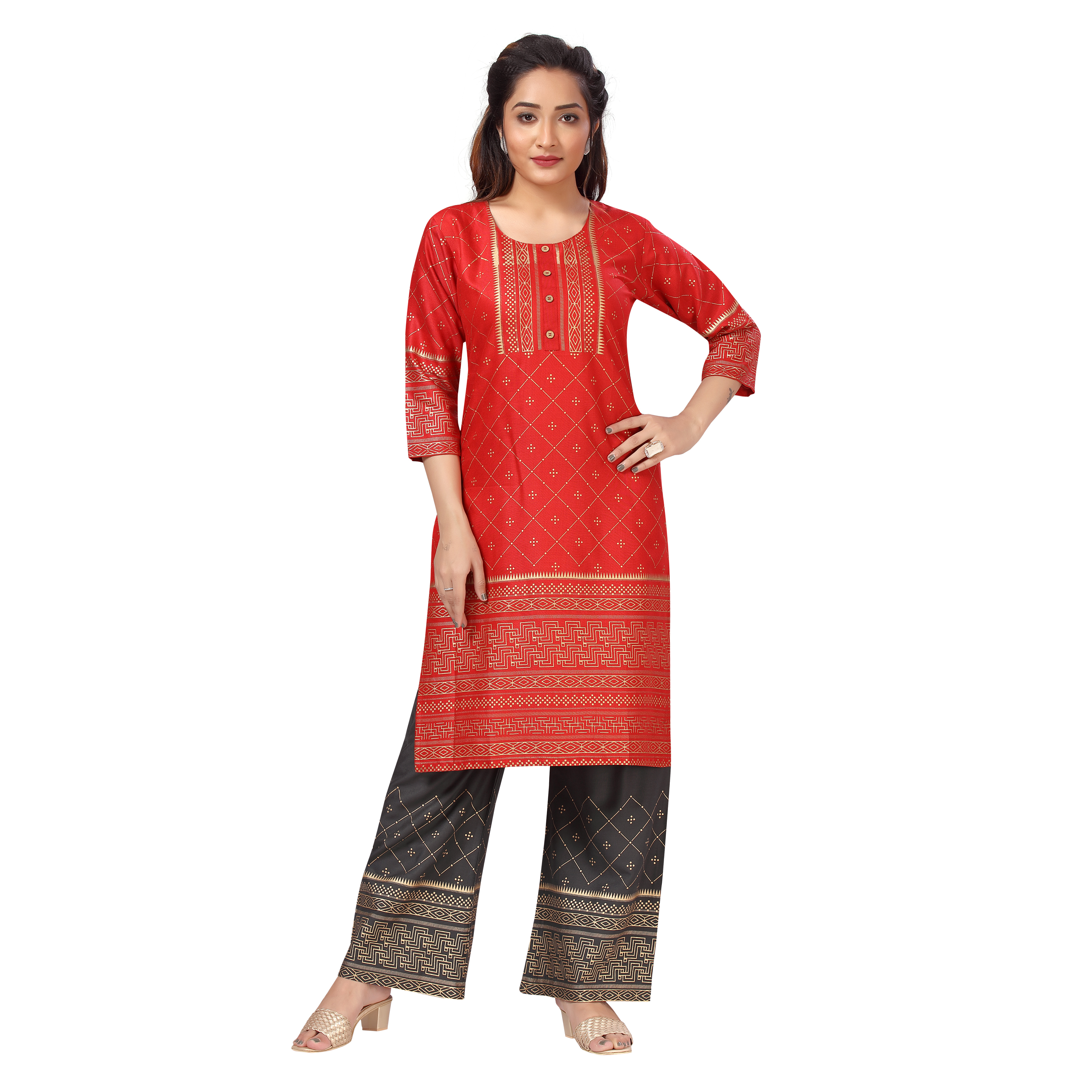Sonali Women Long Rayon Maroon Printed Kurtis  Jippa Top Set  / Indian Ladies Top / Kurtis Wanita Warna Maroon Set / Plus Sizes Kurtis Suit  S to 5XL Q1609