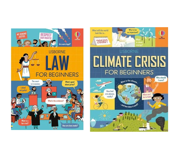 Usborne Climate Crisis for Beginners Law for Beginners  (2 books)