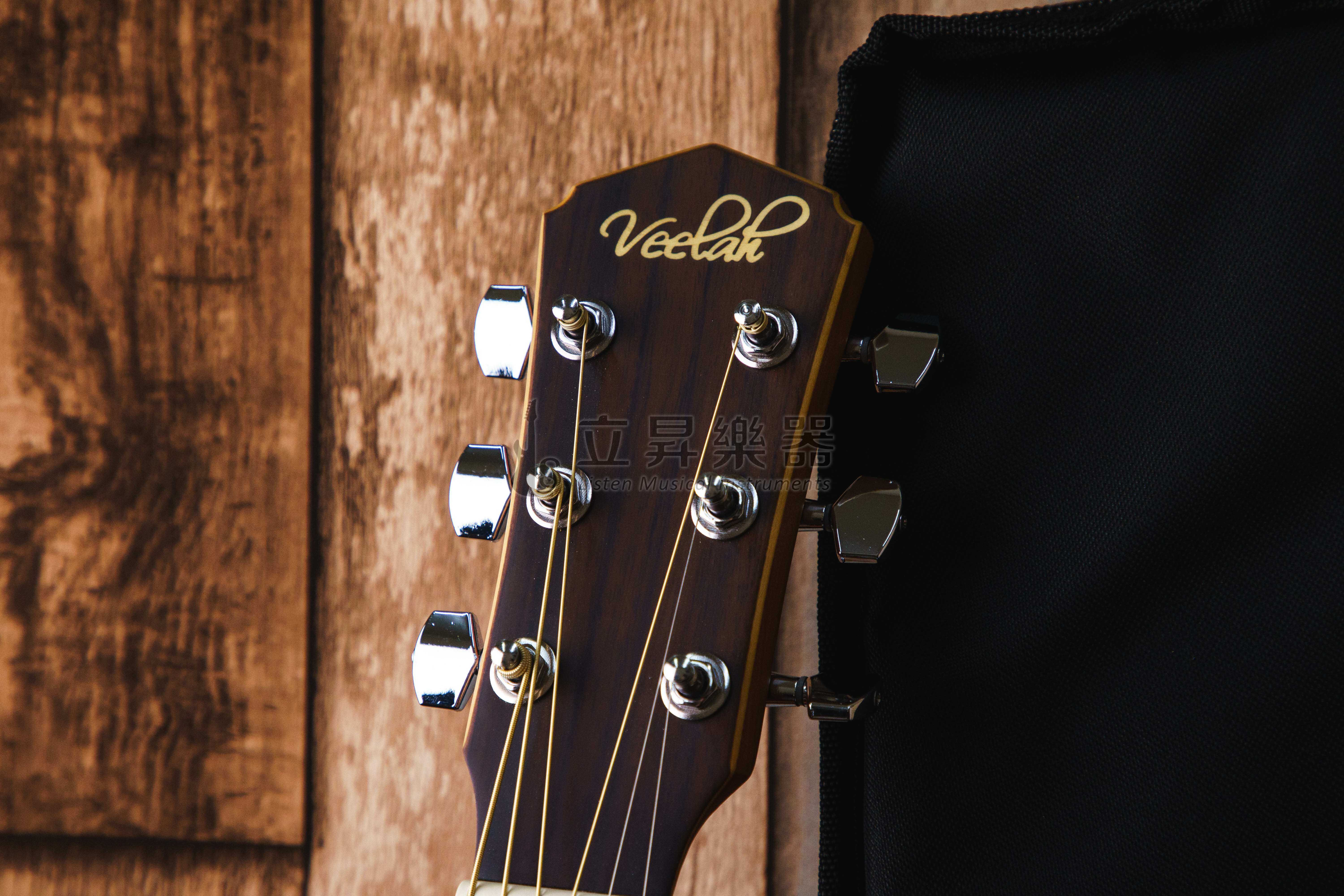 Veelah Veelah V1-DC-SB 漸層色 雲杉面單 D桶缺角 桃花心木側背 面單板木吉他 附原廠琴袋 第 6 張圖片｜三峽烏克麗麗