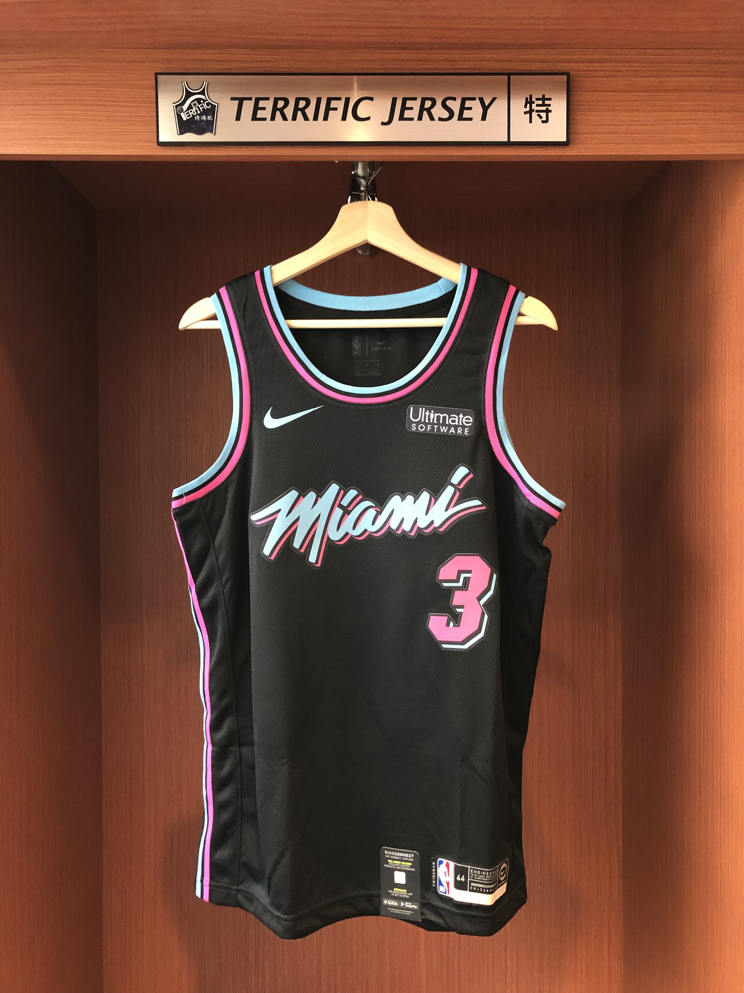 NBA球衣 Dwyane Wade 邁阿密熱火城市 City Nike Swingman 球迷版 熱轉印 含贊助商標 全新