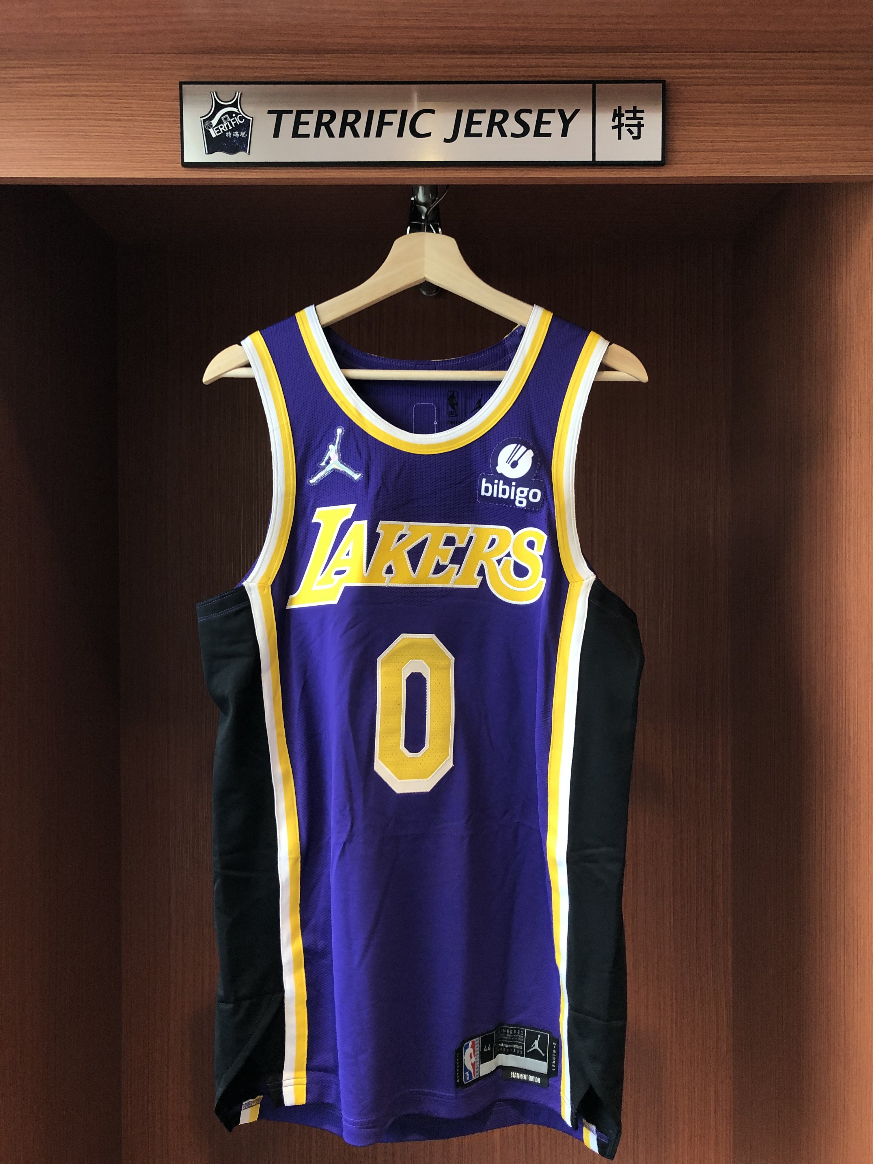 NBA球衣 Russell Westbrook 洛杉磯湖人紫 75周年 鑽石標 Statement Jordan Authentic 球員版 電繡 全新