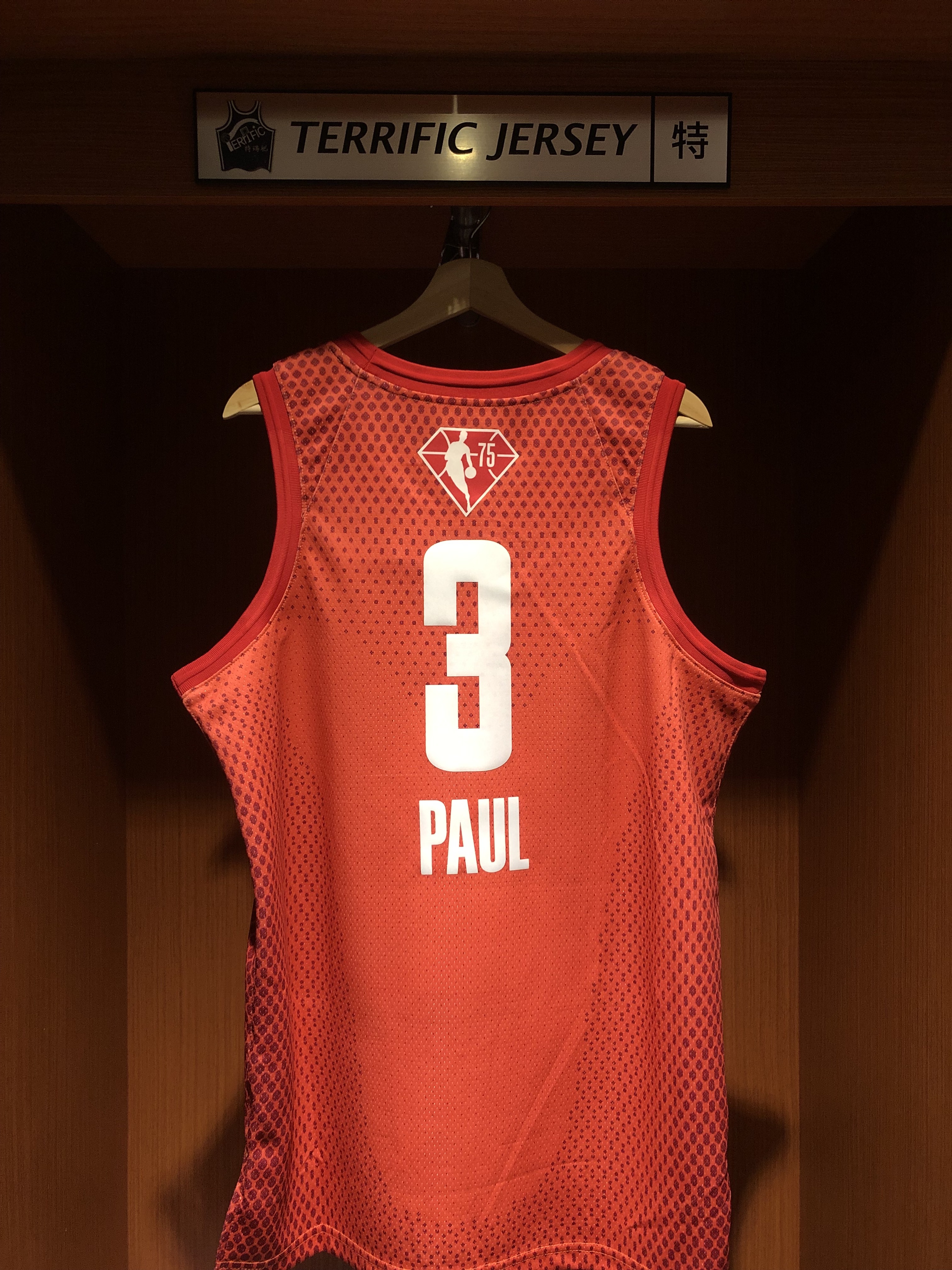 NBA球衣 Chris Paul 21-22 明星賽 紅 75周年 鑽石標 All Star Jordan Swingman 球迷版 熱轉印 全新